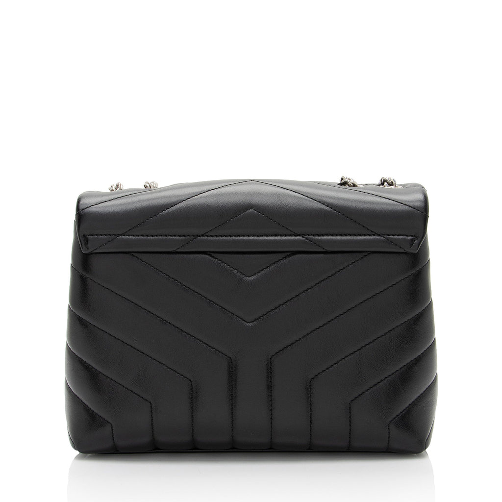 Saint Laurent Matelasse Calfskin Monogram LouLou Chain Small Crossbody (SHF-2881qg)