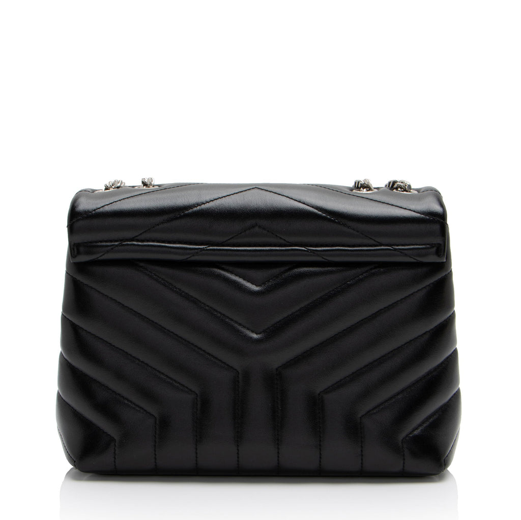 Saint Laurent Matelasse Calfskin Monogram LouLou Chain Small Crossbody
