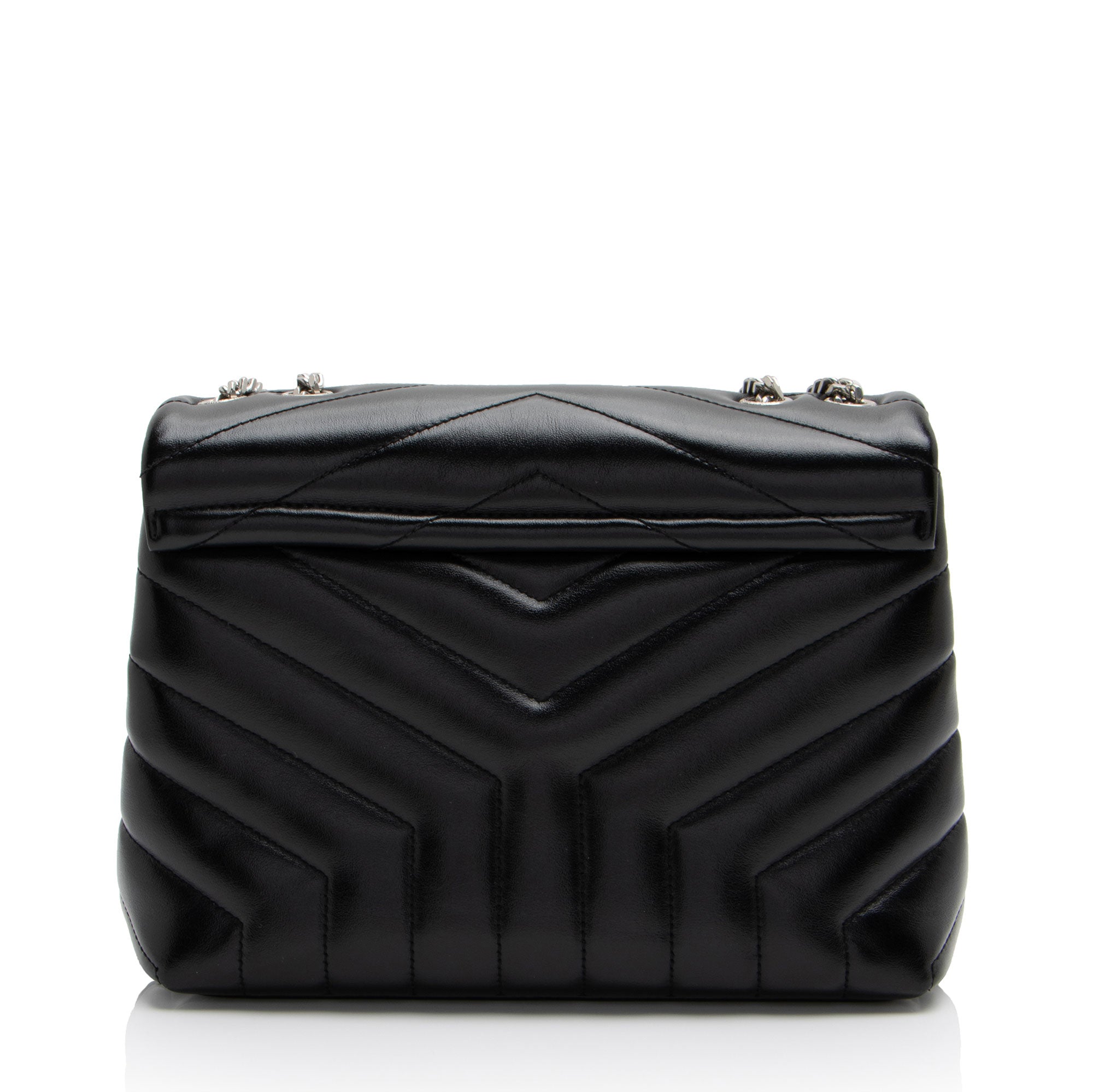 Saint Laurent Matelasse Calfskin Monogram LouLou Chain Small Crossbody
