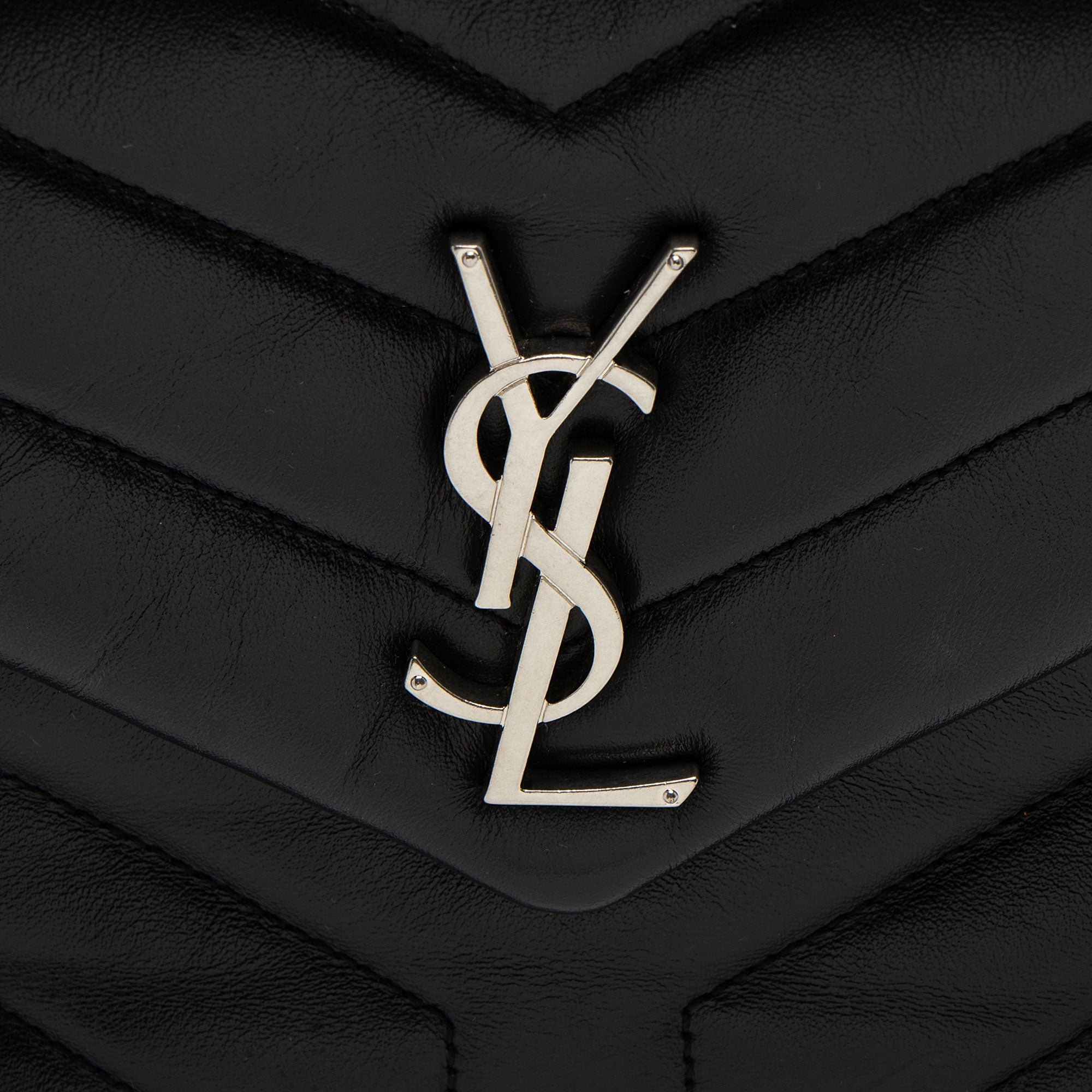 Saint Laurent Matelasse Calfskin Monogram LouLou Chain Small Crossbody