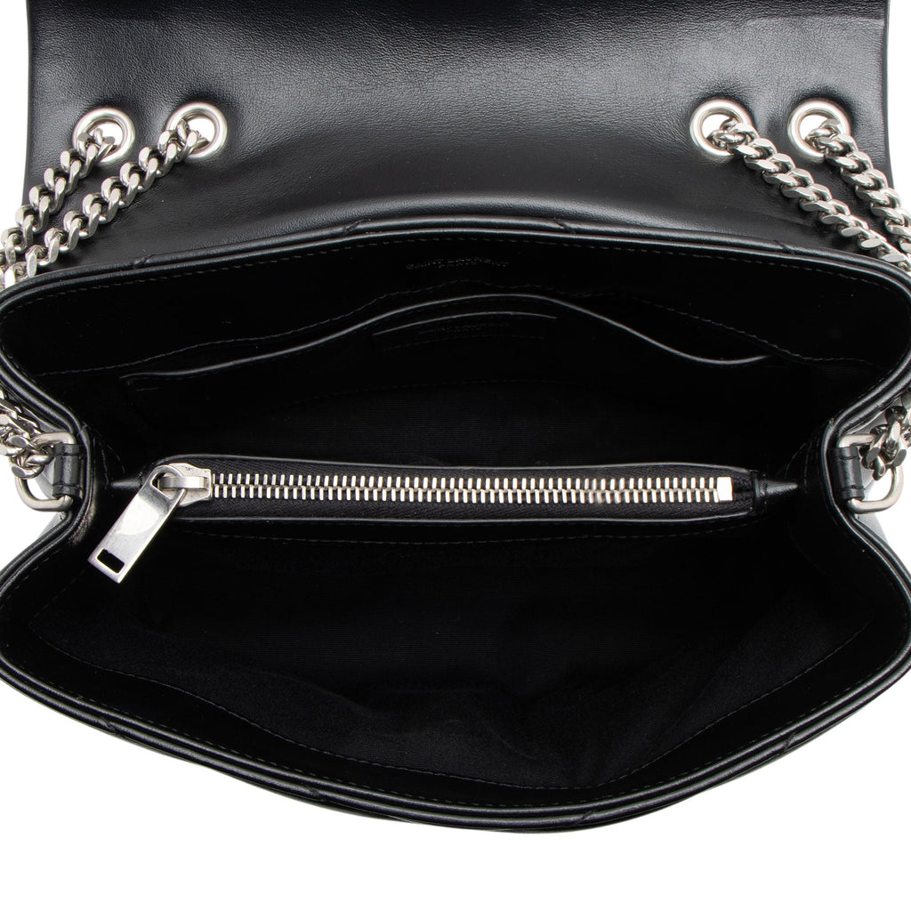 Saint Laurent Matelasse Calfskin Monogram LouLou Chain Small Crossbody