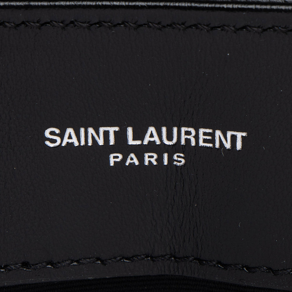 Saint Laurent Matelasse Calfskin Monogram LouLou Chain Small Crossbody