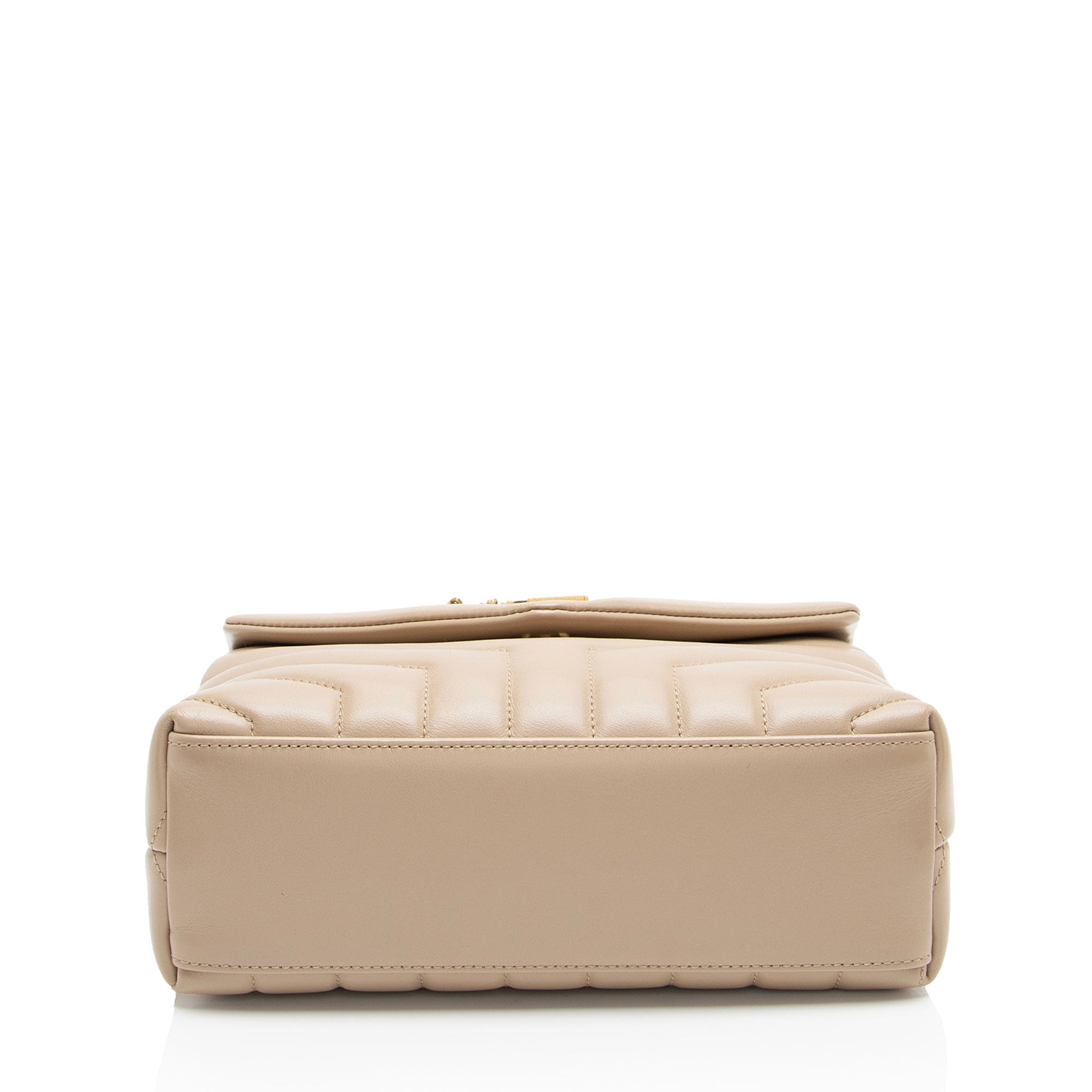 Saint Laurent Matelasse Calfskin Monogram LouLou Chain Small Crossbody