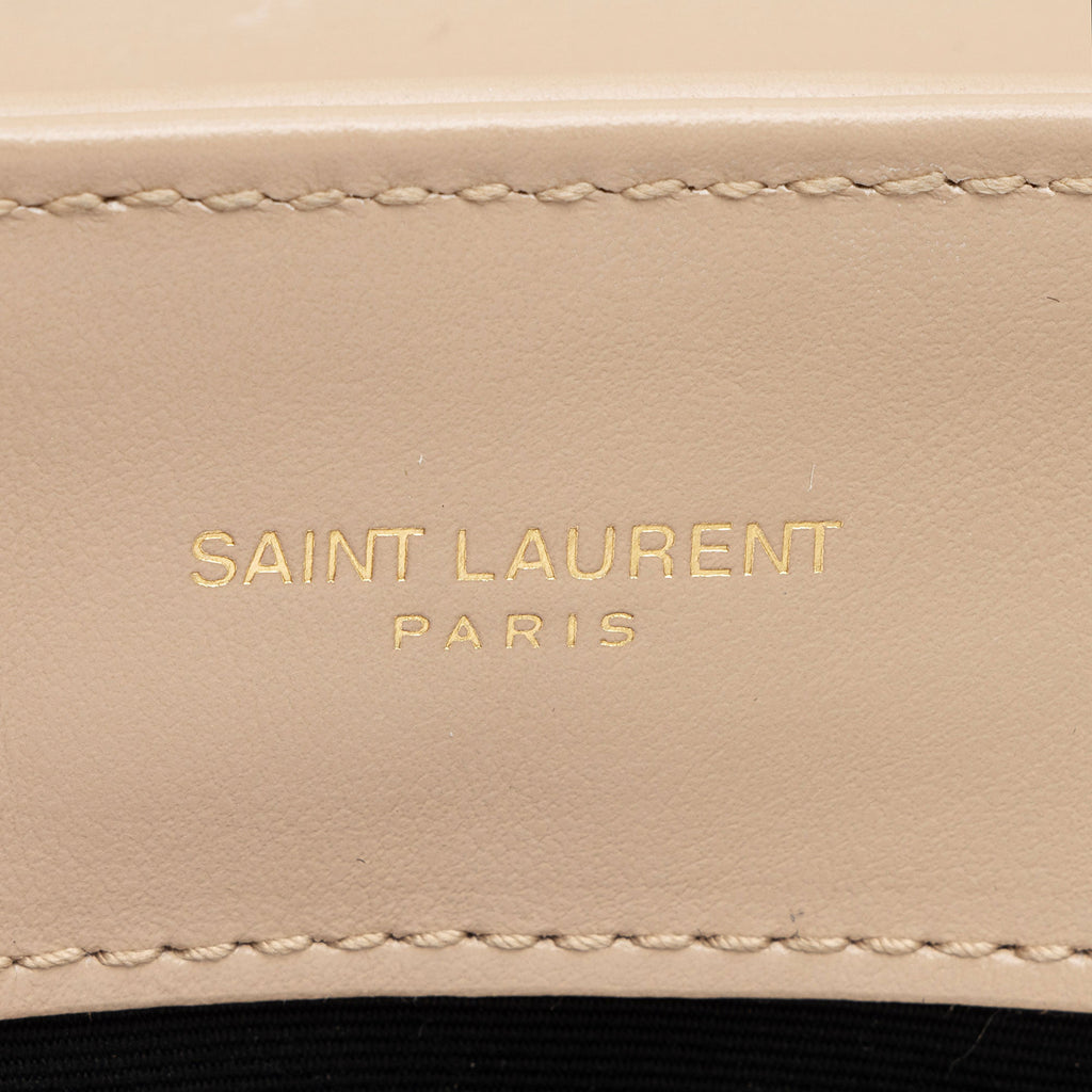 Saint Laurent Matelasse Calfskin Monogram LouLou Chain Small Crossbody
