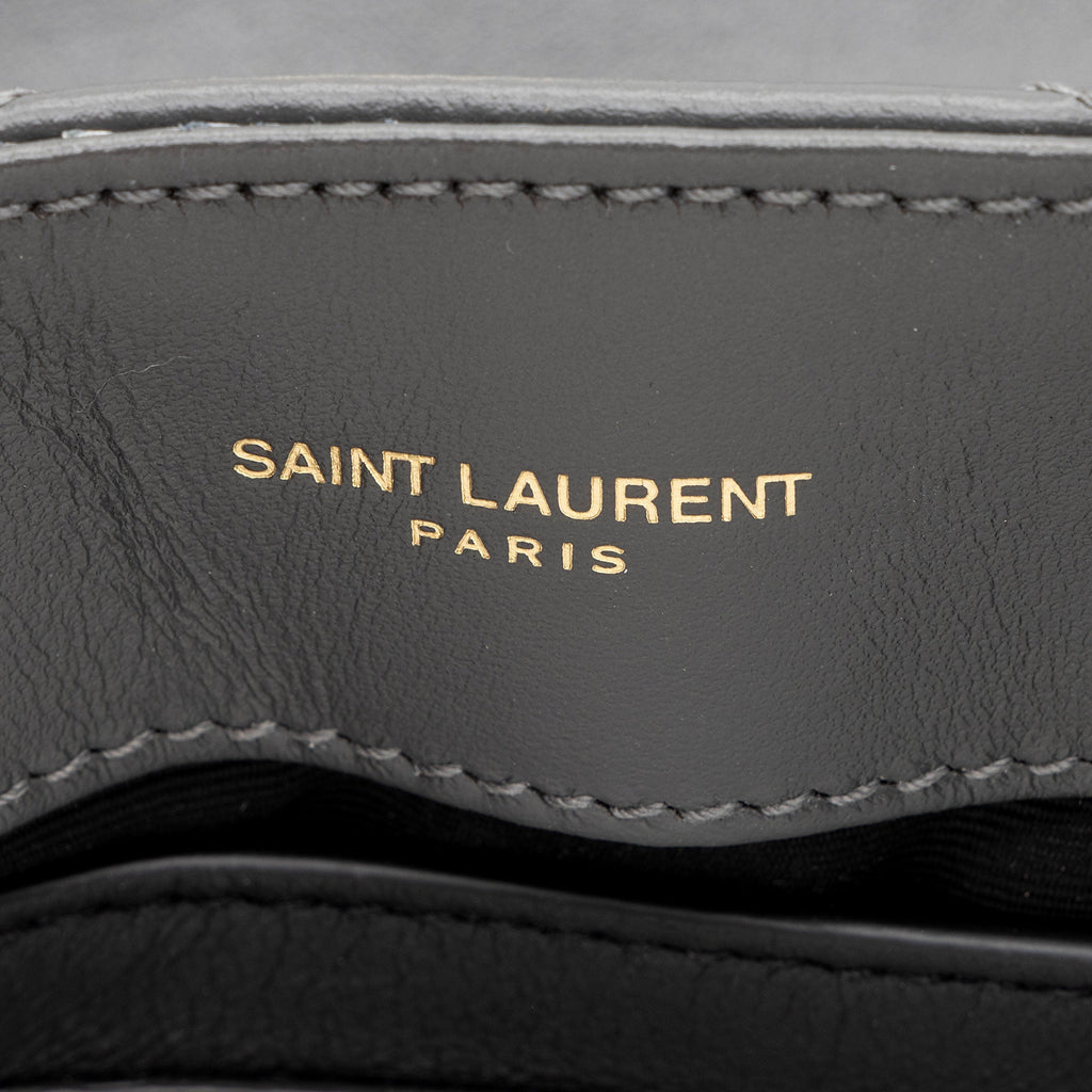 Saint Laurent Matelasse Calfskin Monogram LouLou Chain Small Crossbody