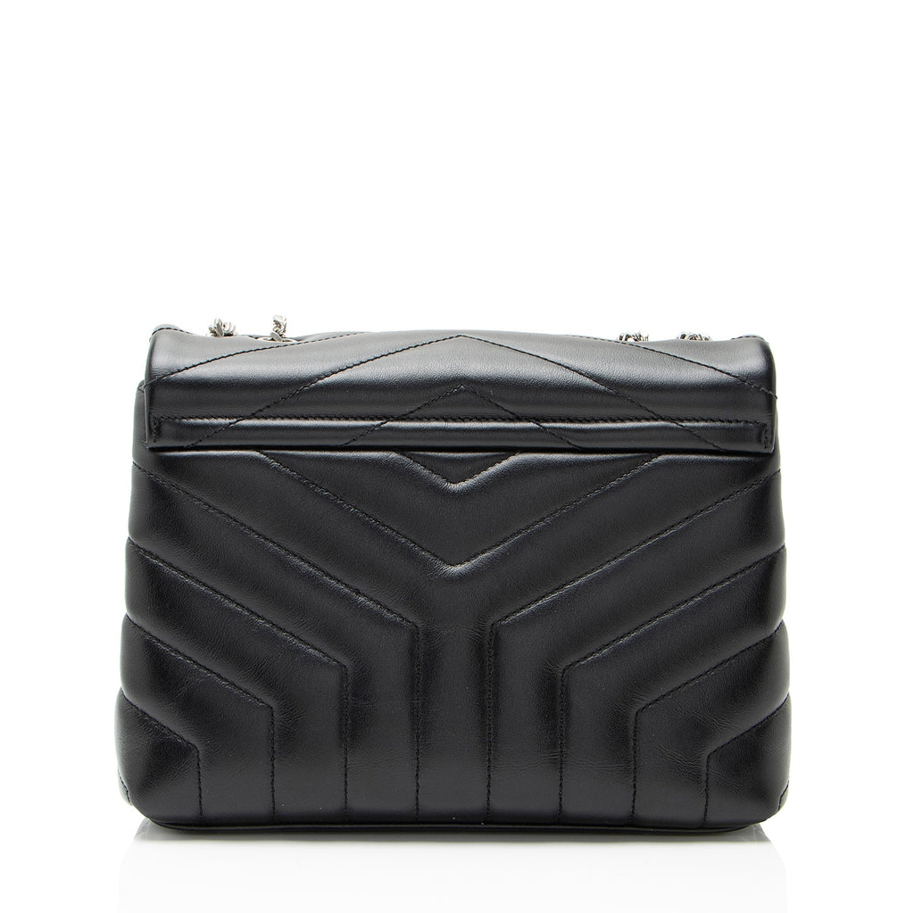Saint Laurent Matelasse Calfskin Monogram LouLou Chain Small Crossbody