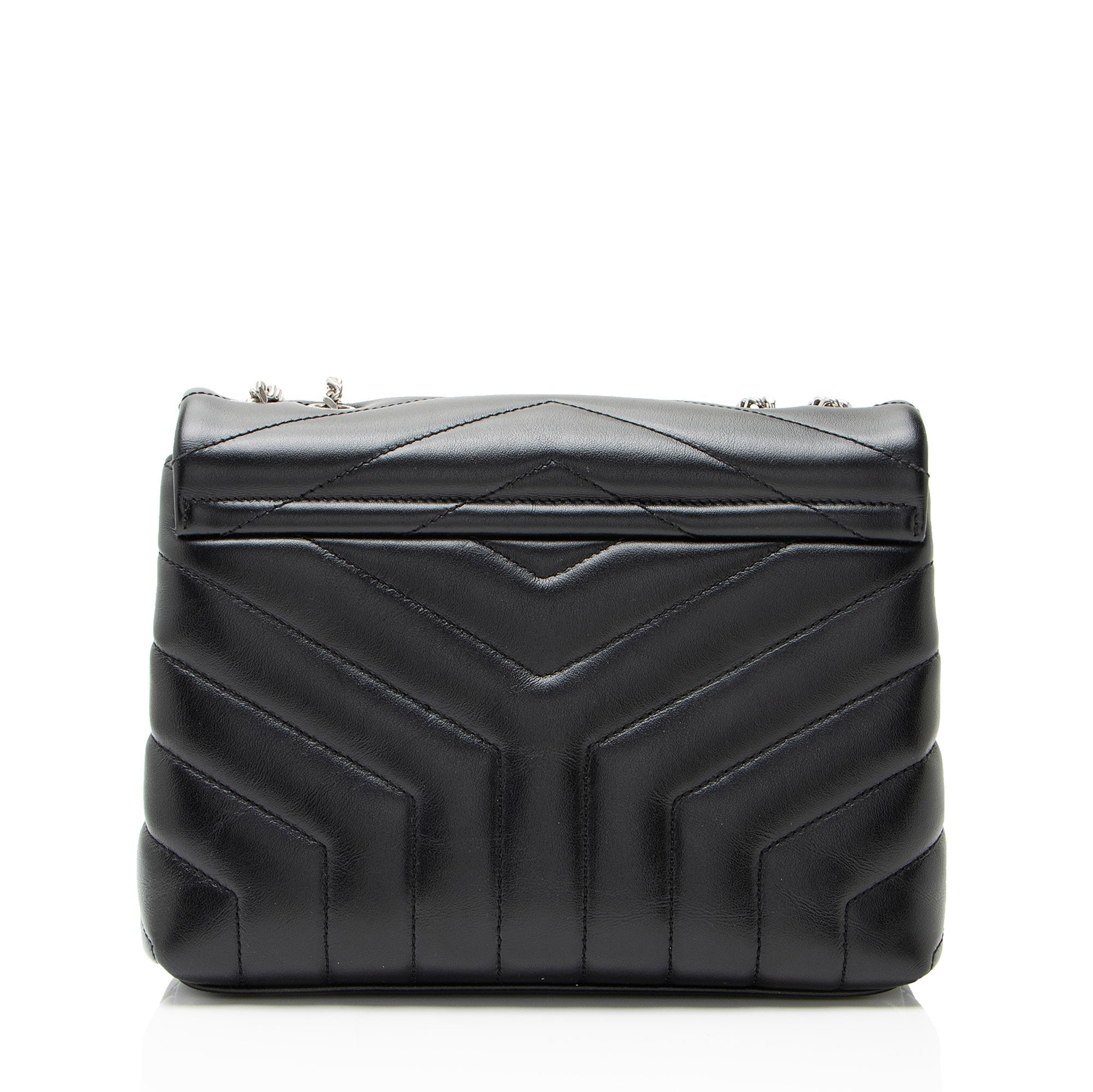 Saint Laurent Matelasse Calfskin Monogram LouLou Chain Small Crossbody