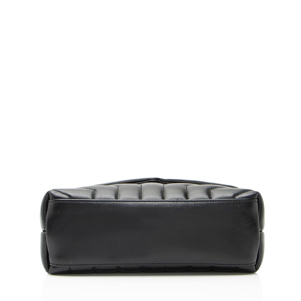 Saint Laurent Matelasse Calfskin Monogram LouLou Chain Small Crossbody