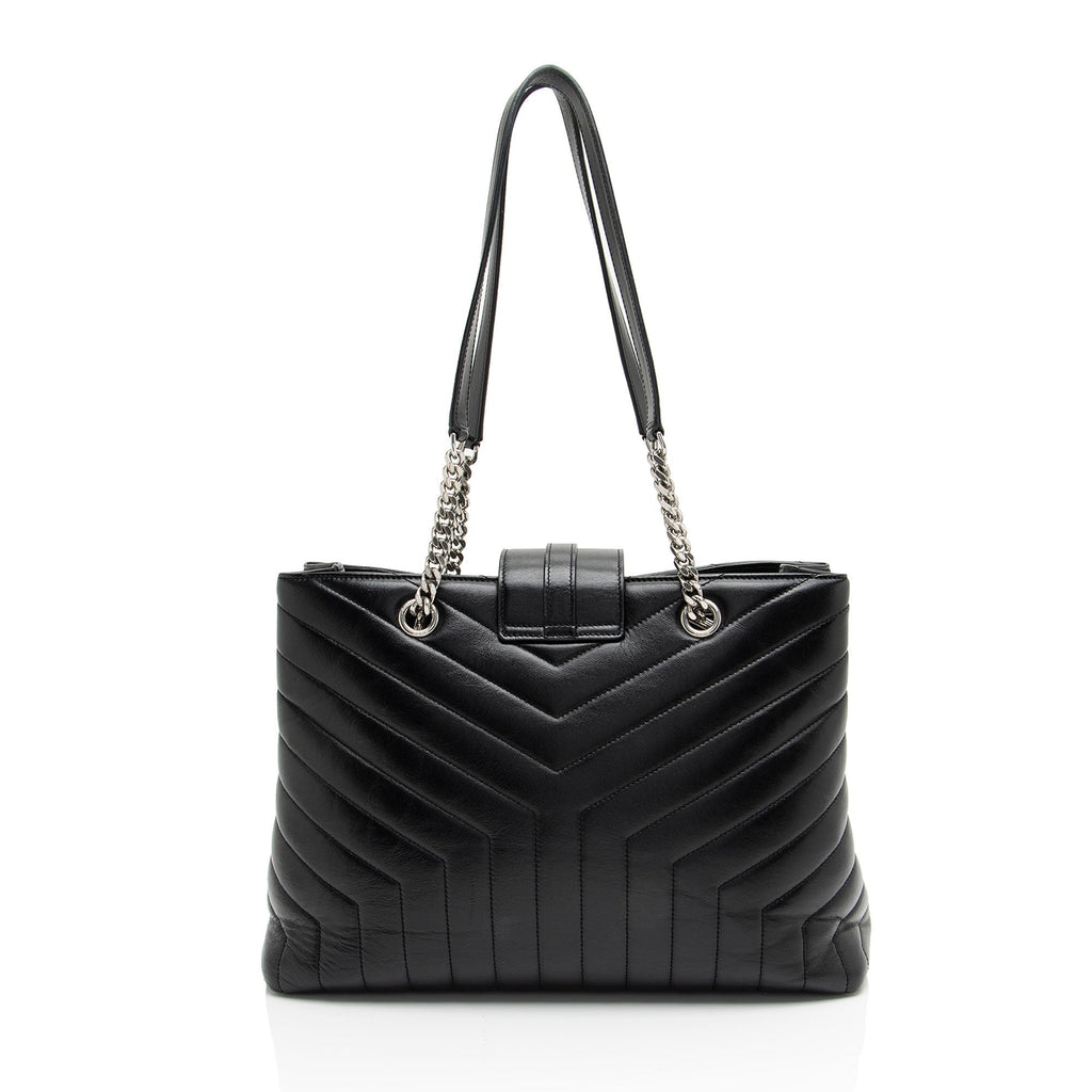 Saint Laurent Matelasse Calfskin Monogram LouLou Large Shopper Tote