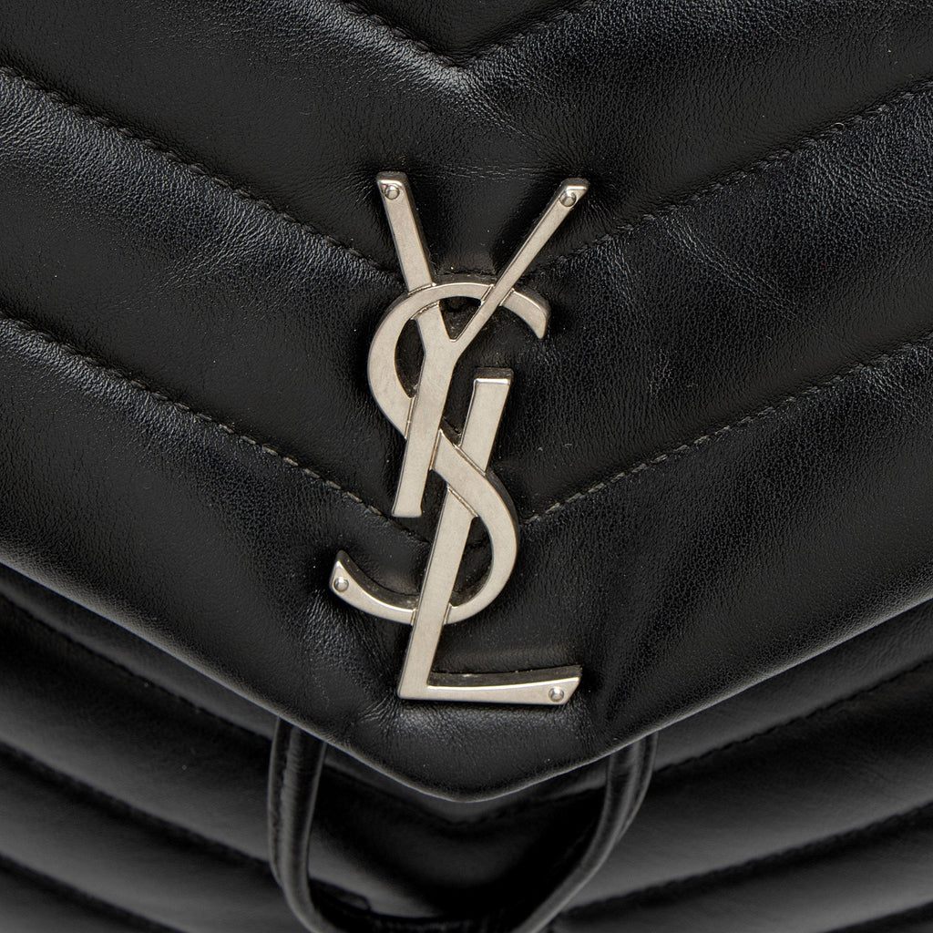 Saint Laurent Matelasse Calfskin Monogram LouLou Medium Backpack (SHF-m1rXfW)