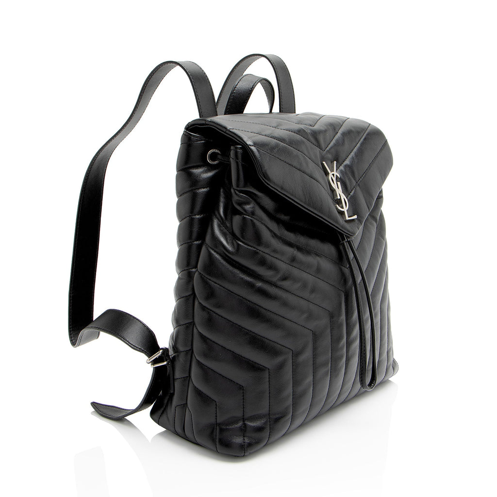 Saint Laurent Matelasse Calfskin Monogram LouLou Medium Backpack (SHF-TSOSNw)