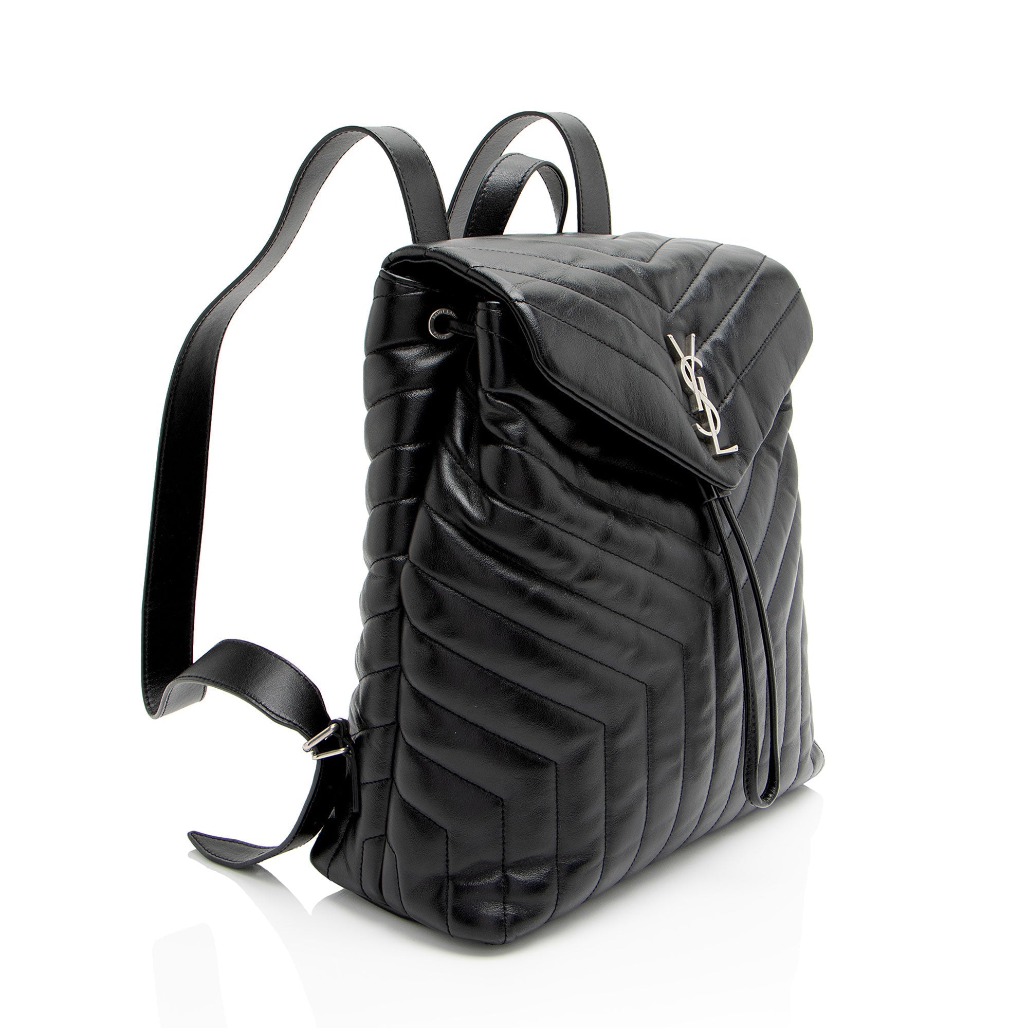 Saint Laurent Matelasse Calfskin Monogram LouLou Medium Backpack (SHF-TSOSNw)