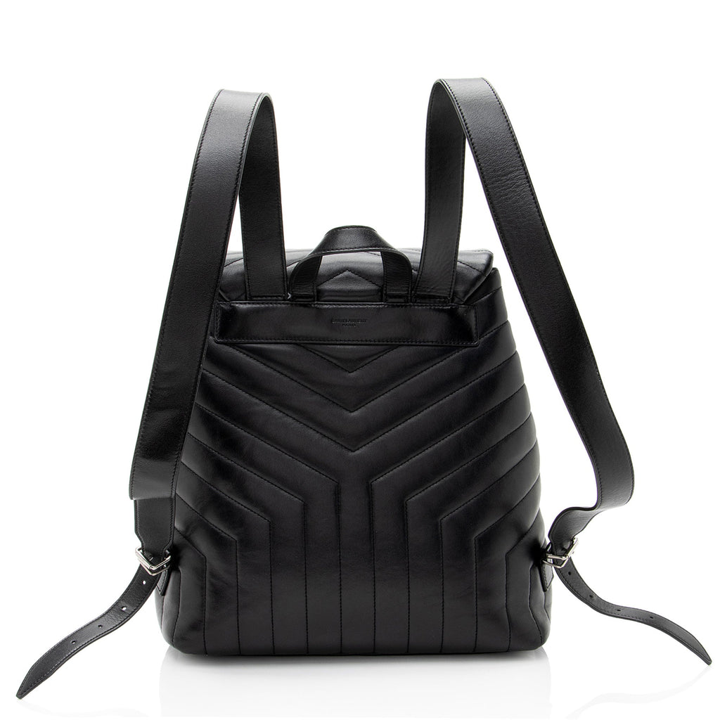Saint Laurent Matelasse Calfskin Monogram LouLou Medium Backpack