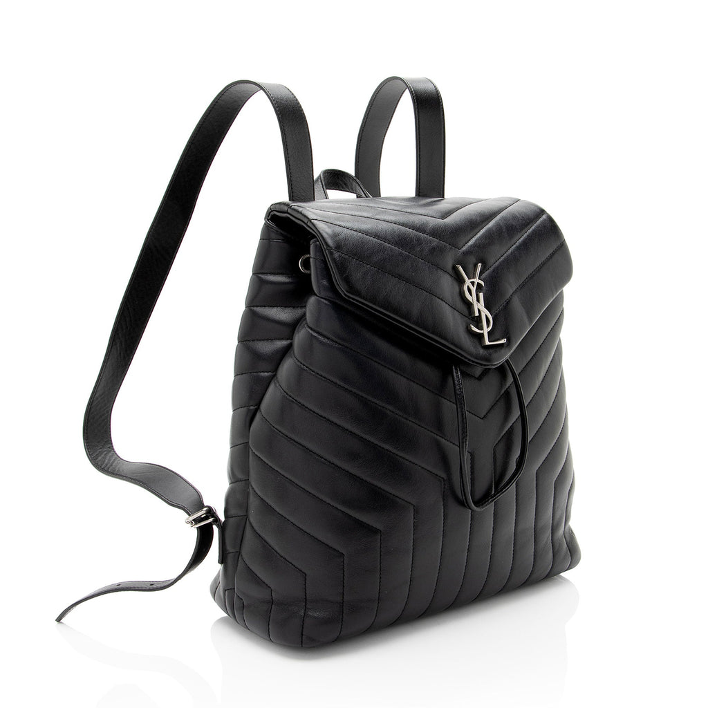 Saint Laurent Matelasse Calfskin Monogram LouLou Medium Backpack