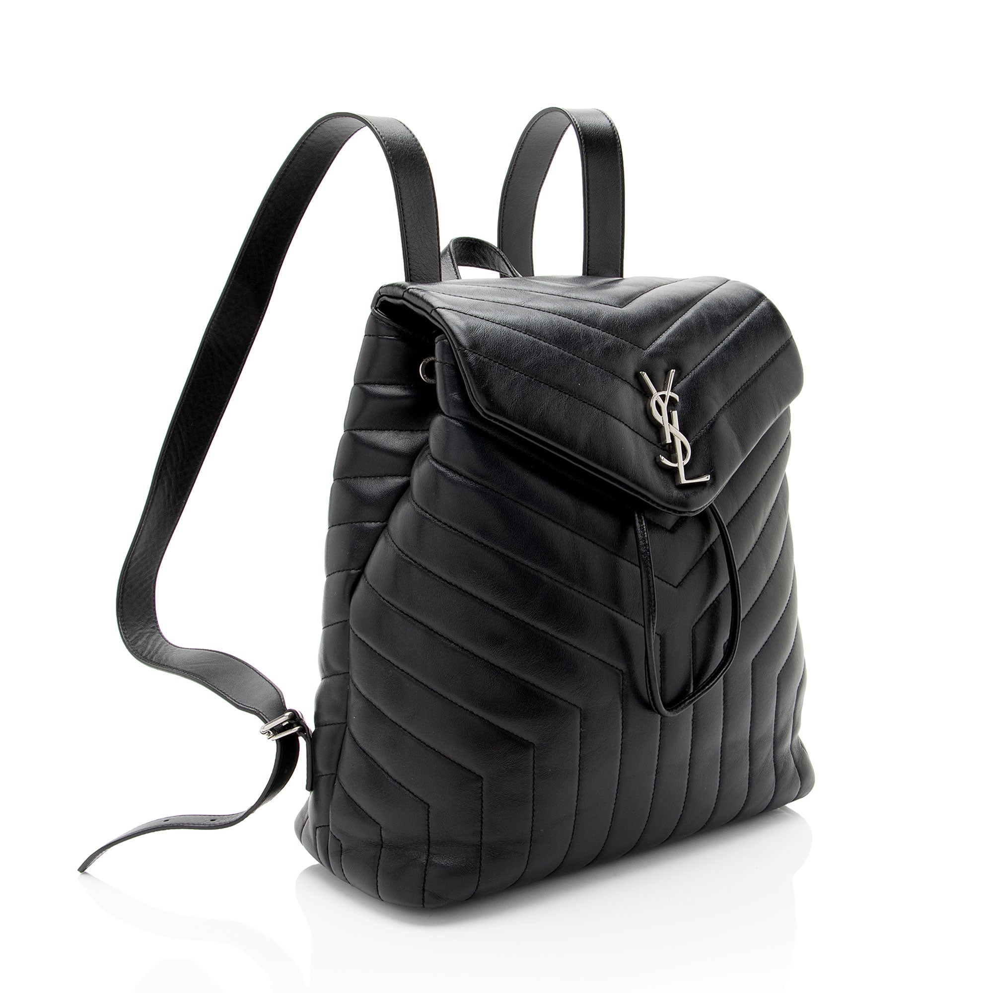 Saint Laurent Matelasse Calfskin Monogram LouLou Medium Backpack