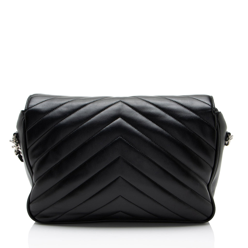 Saint Laurent Matelasse Calfskin Monogram LouLou Slouchy Large Shoulder Bag