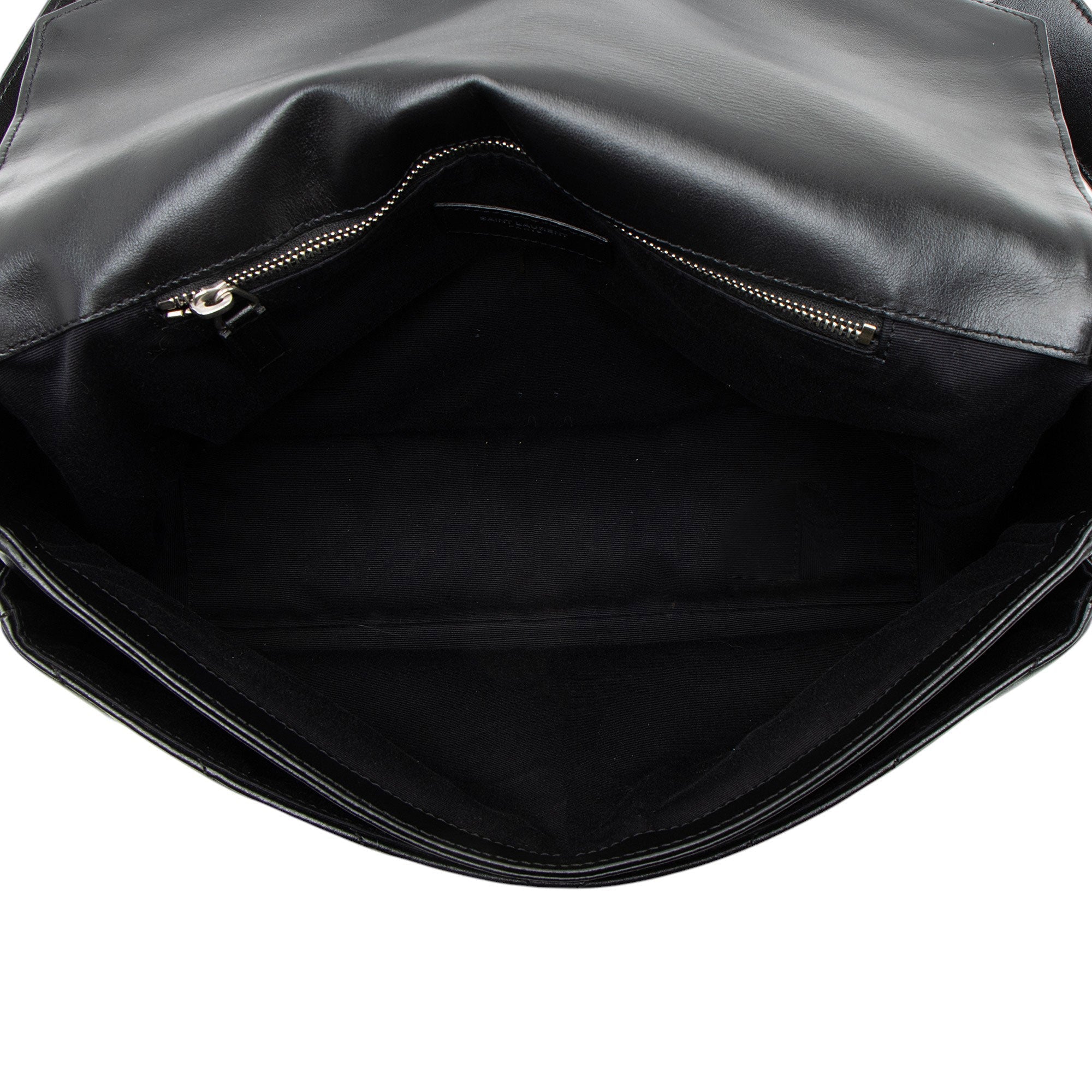 Saint Laurent Matelasse Calfskin Monogram LouLou Slouchy Large Shoulder Bag