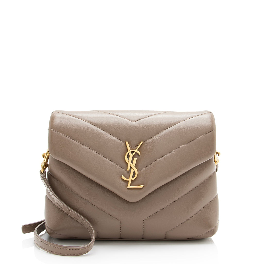 Saint Laurent Matelasse Calfskin Monogram LouLou Toy Crossbody Bag (SHF-23329)