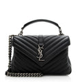 Saint Laurent Matelasse Calfskin Monogram Medium College Top Handle Bag (SHF-20778)