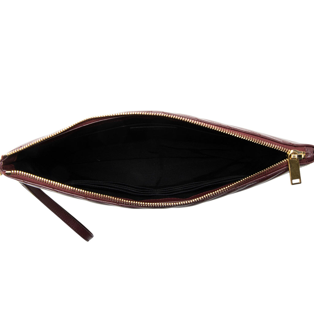 Saint Laurent Matelasse Calfskin Monogram Medium Wristlet