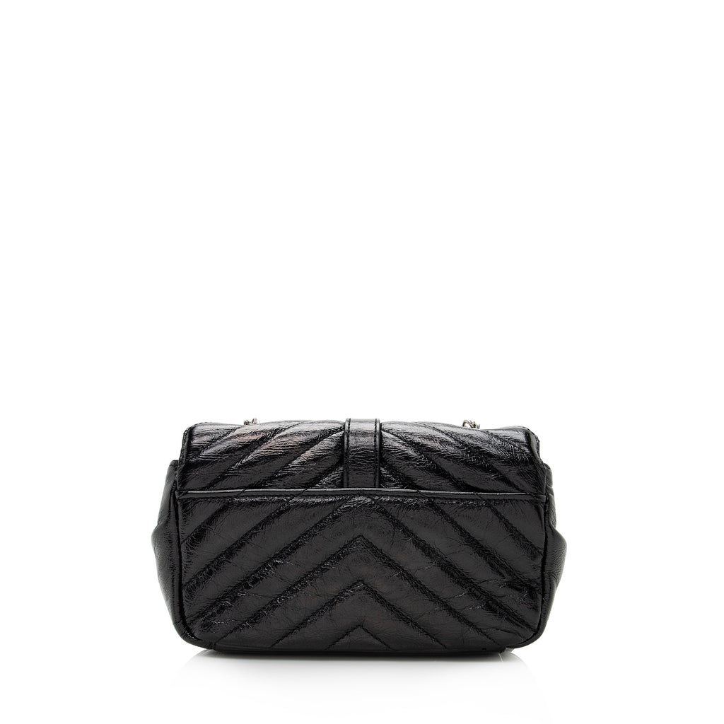Saint Laurent Matelasse Calfskin Monogram Punk Chain Baby Crossbody Bag (SHF-22834)