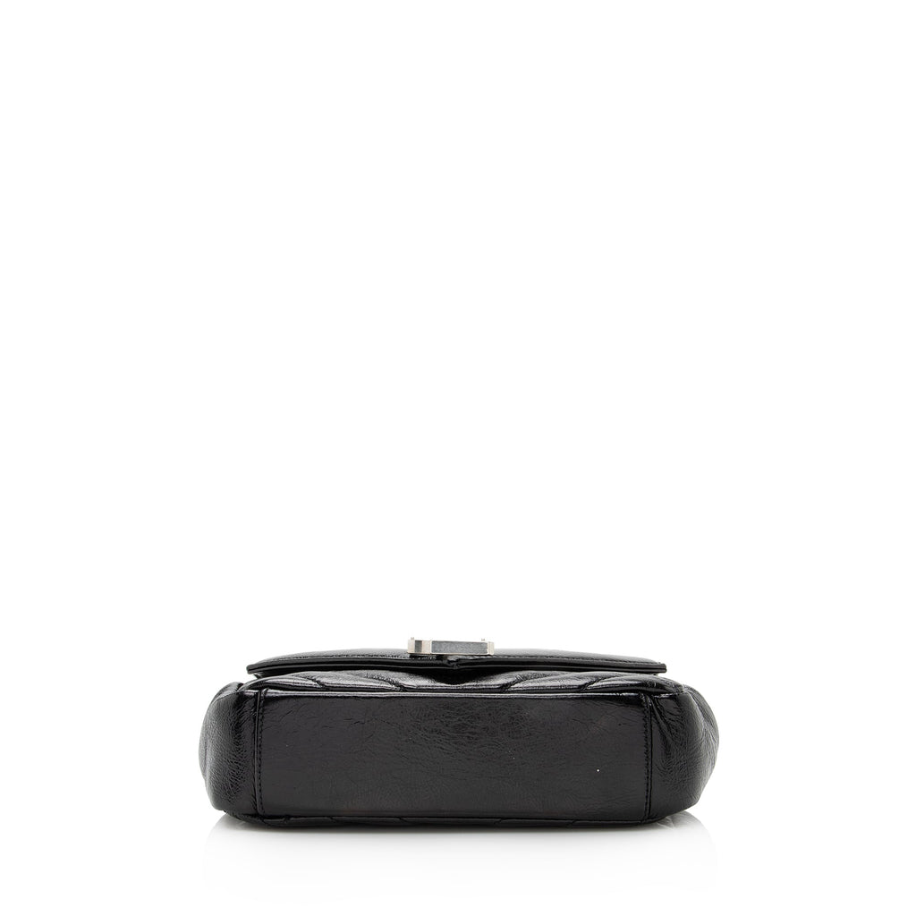 Saint Laurent Matelasse Calfskin Monogram Punk Chain Baby Crossbody Bag (SHF-22834)