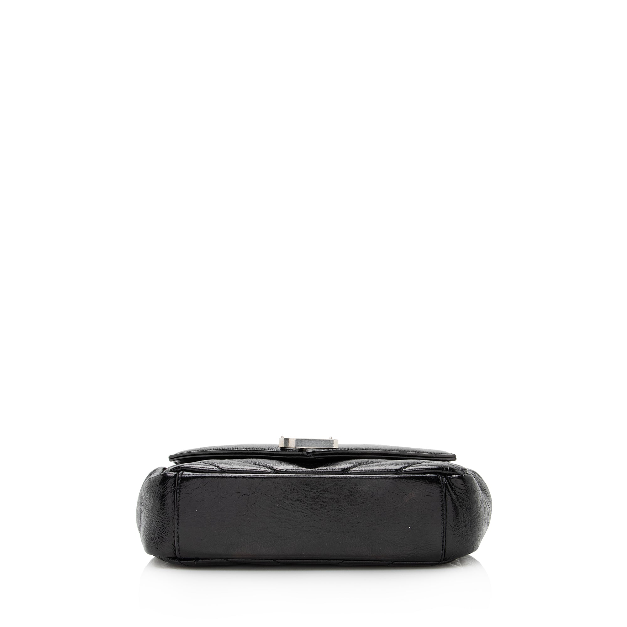 Saint Laurent Matelasse Calfskin Monogram Punk Chain Baby Crossbody Bag (SHF-22834)