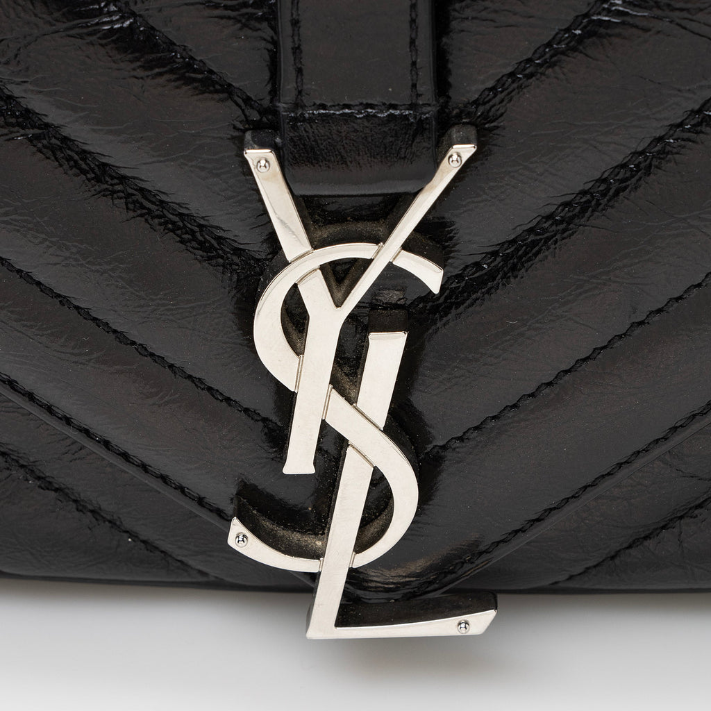 Saint Laurent Matelasse Calfskin Monogram Punk Chain Baby Crossbody Bag (SHF-22834)