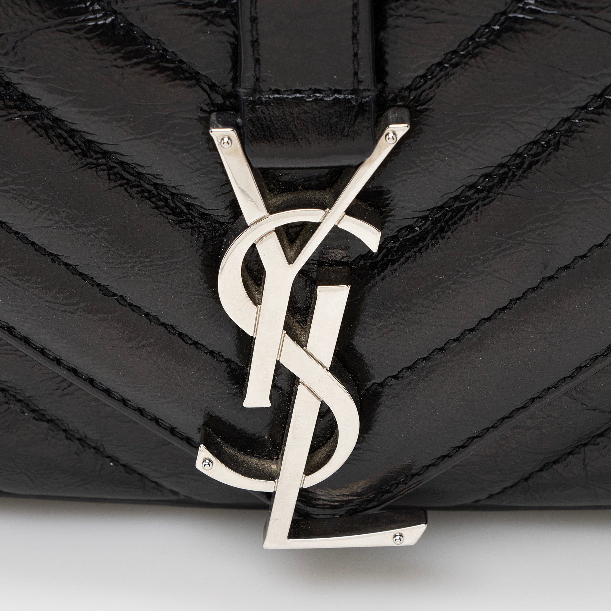Saint Laurent Matelasse Calfskin Monogram Punk Chain Baby Crossbody Bag (SHF-22834)
