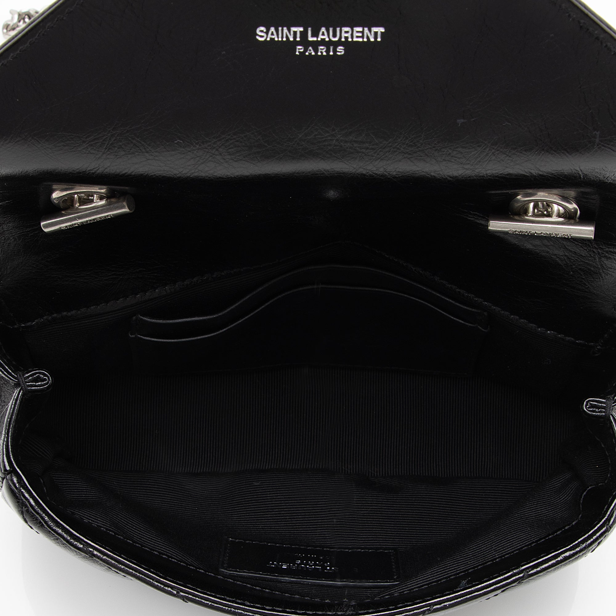 Saint Laurent Matelasse Calfskin Monogram Punk Chain Baby Crossbody Bag (SHF-22834)