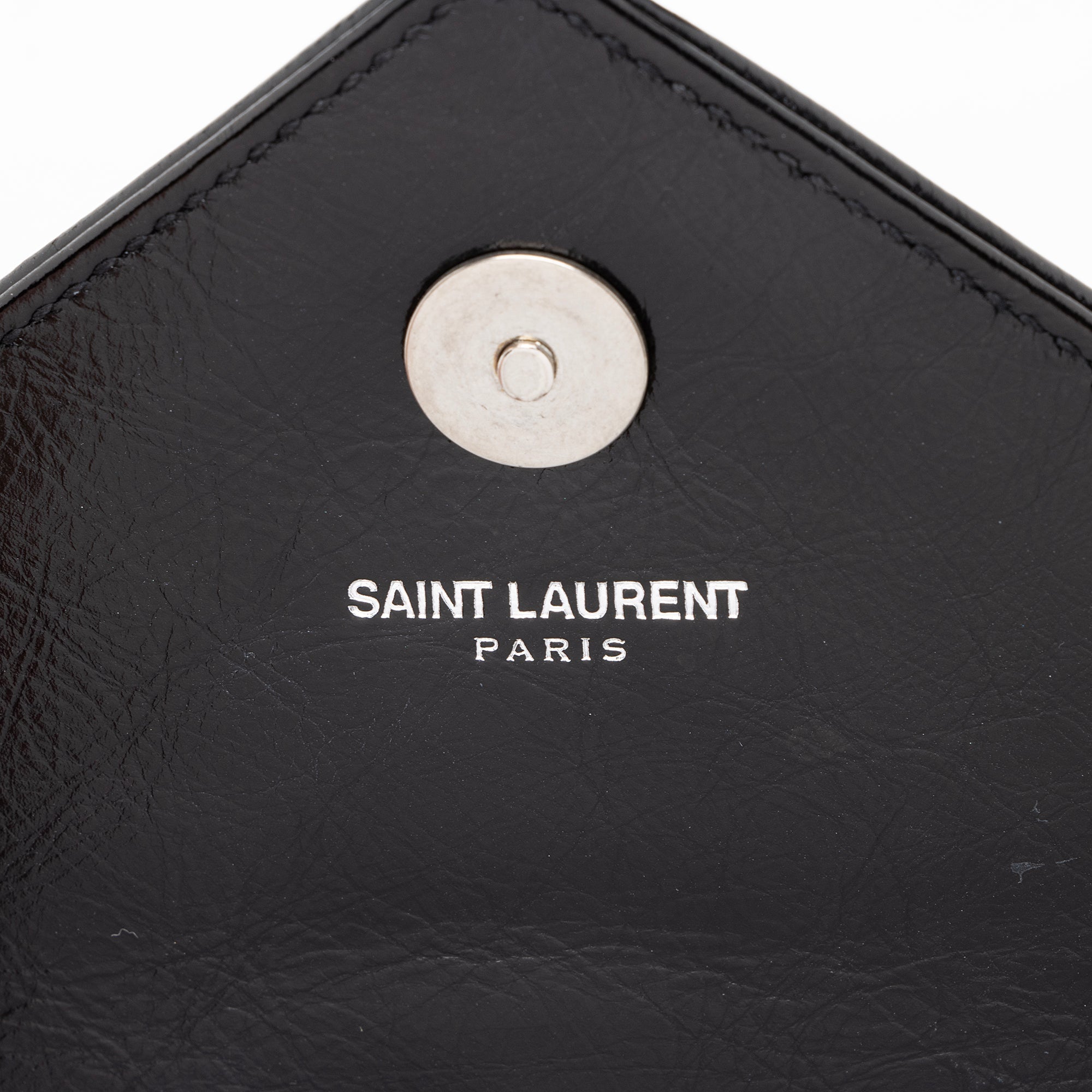 Saint Laurent Matelasse Calfskin Monogram Punk Chain Baby Crossbody Bag (SHF-22834)