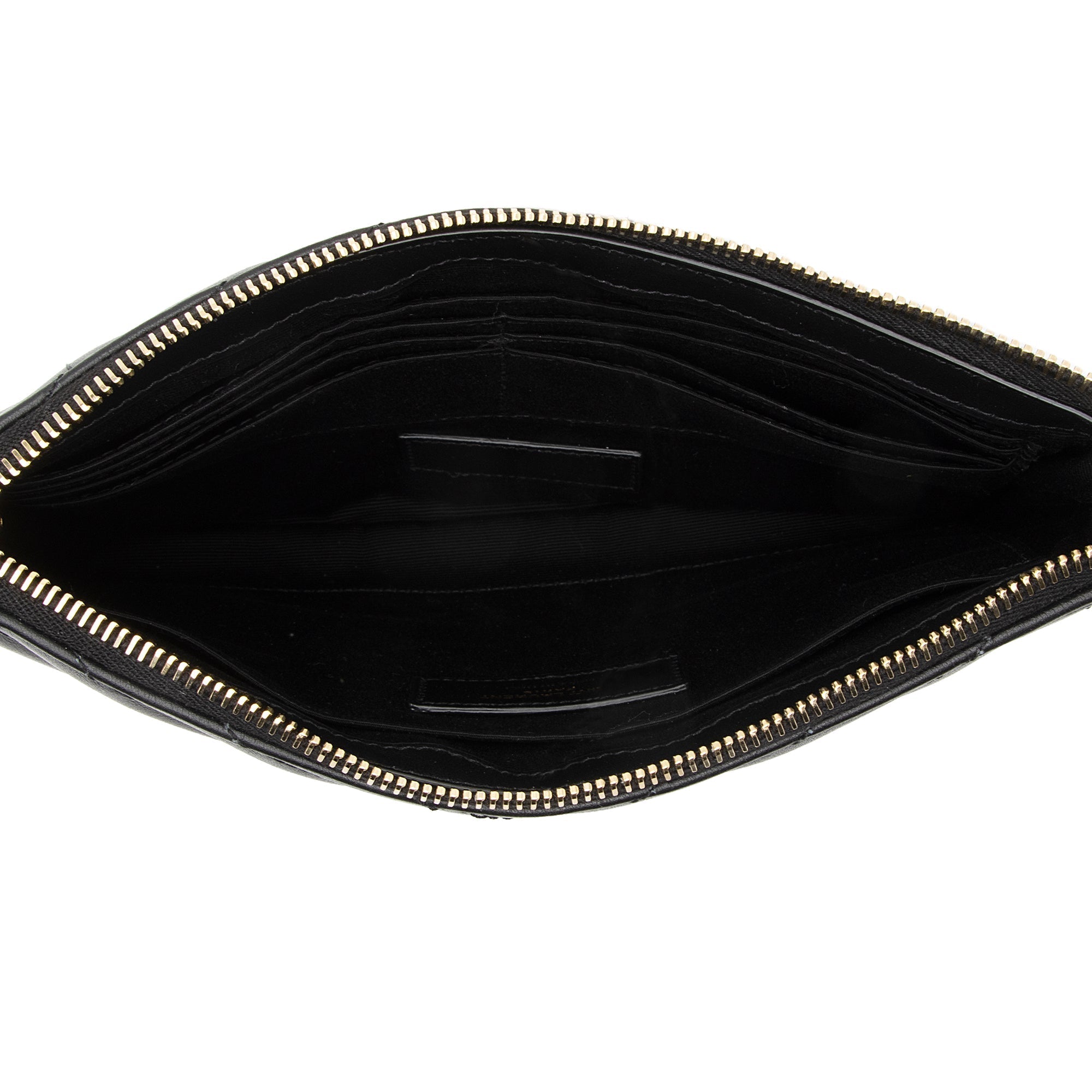 Saint Laurent Matelasse Calfskin Monogram Small Wristlet (SHF-23746)