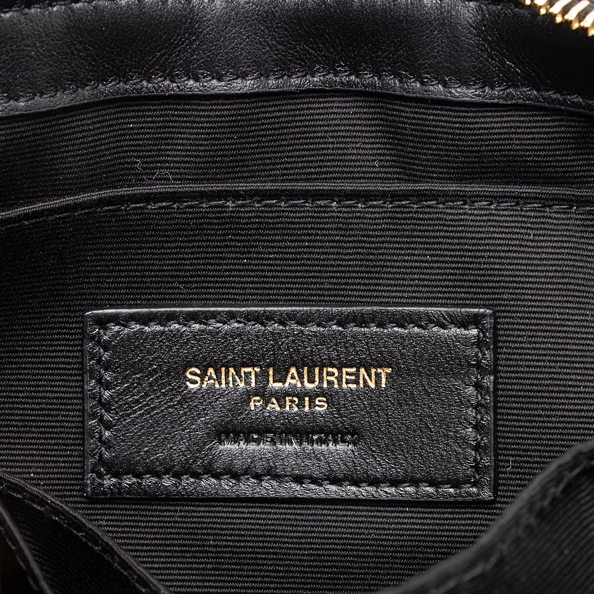 Saint Laurent Matelasse Calfskin Monogram Small Wristlet (SHF-23746)