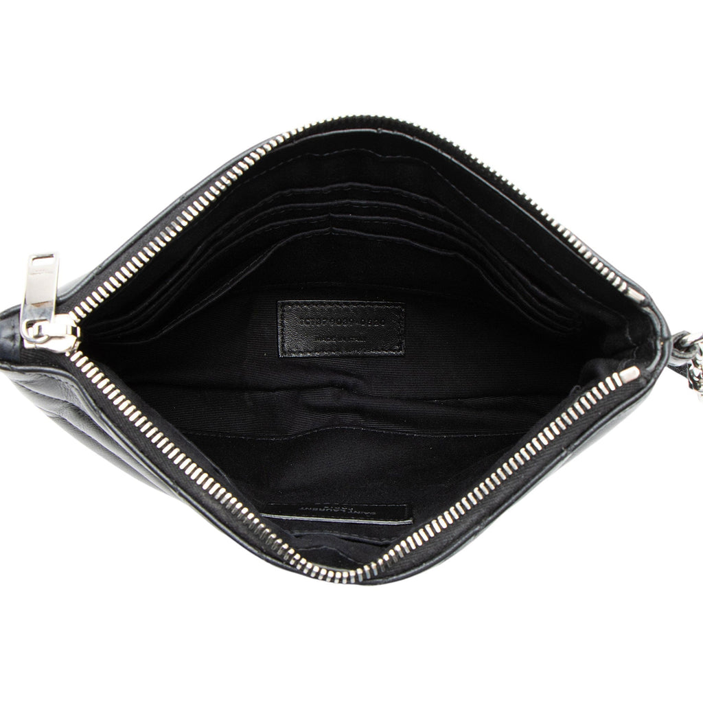 Saint Laurent Matelasse Calfskin Monogram Small Wristlet (SHF-6zoV5w)