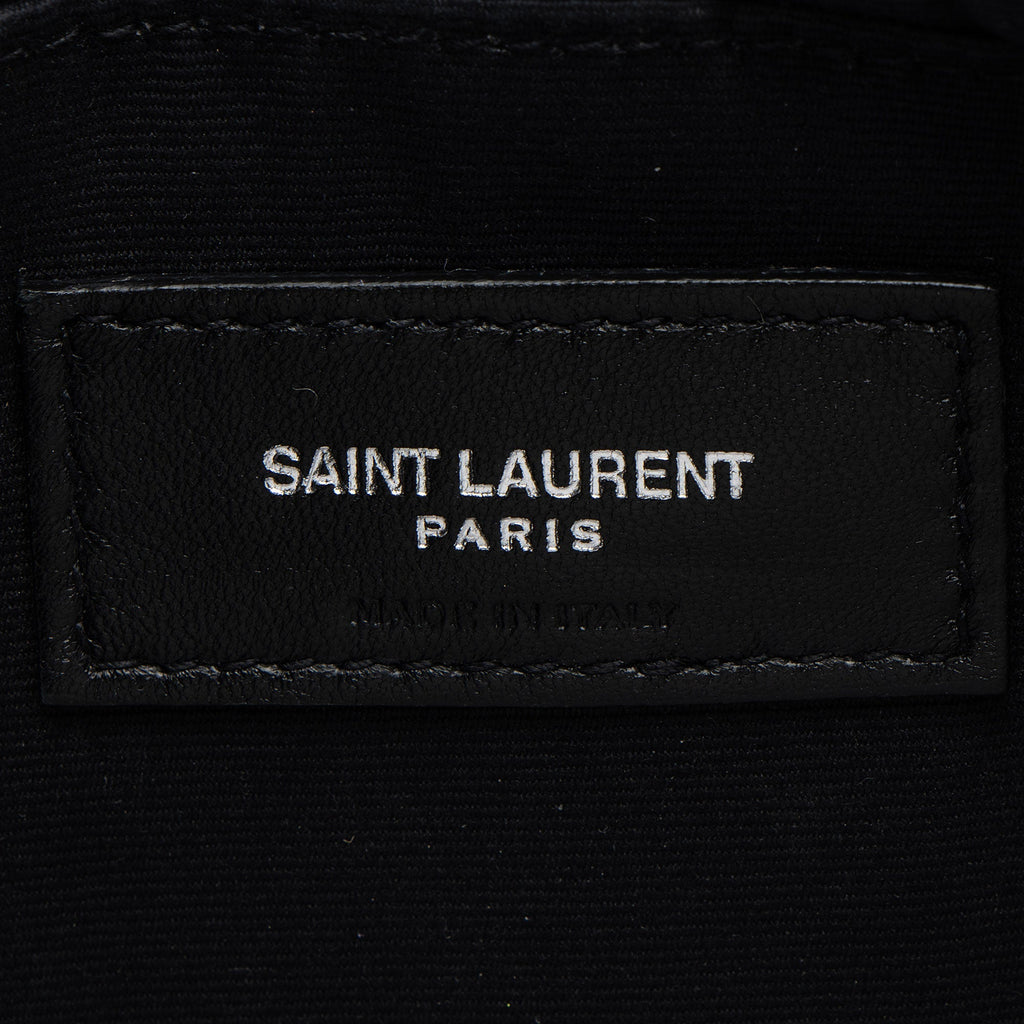 Saint Laurent Matelasse Calfskin Monogram Small Wristlet (SHF-6zoV5w)