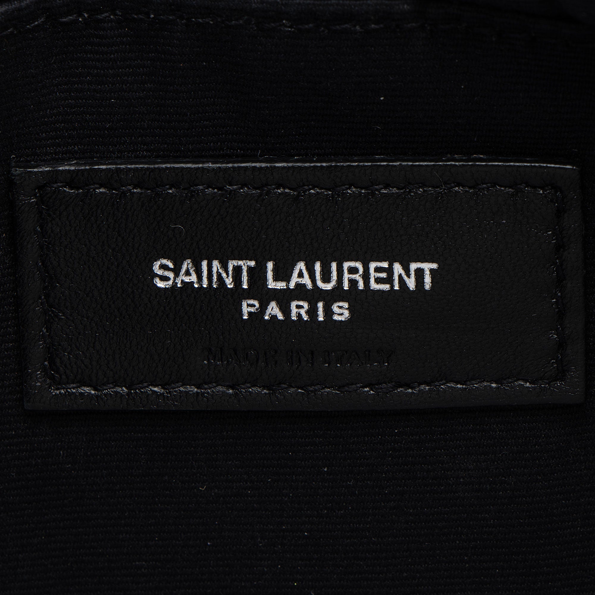 Saint Laurent Matelasse Calfskin Monogram Small Wristlet (SHF-6zoV5w)