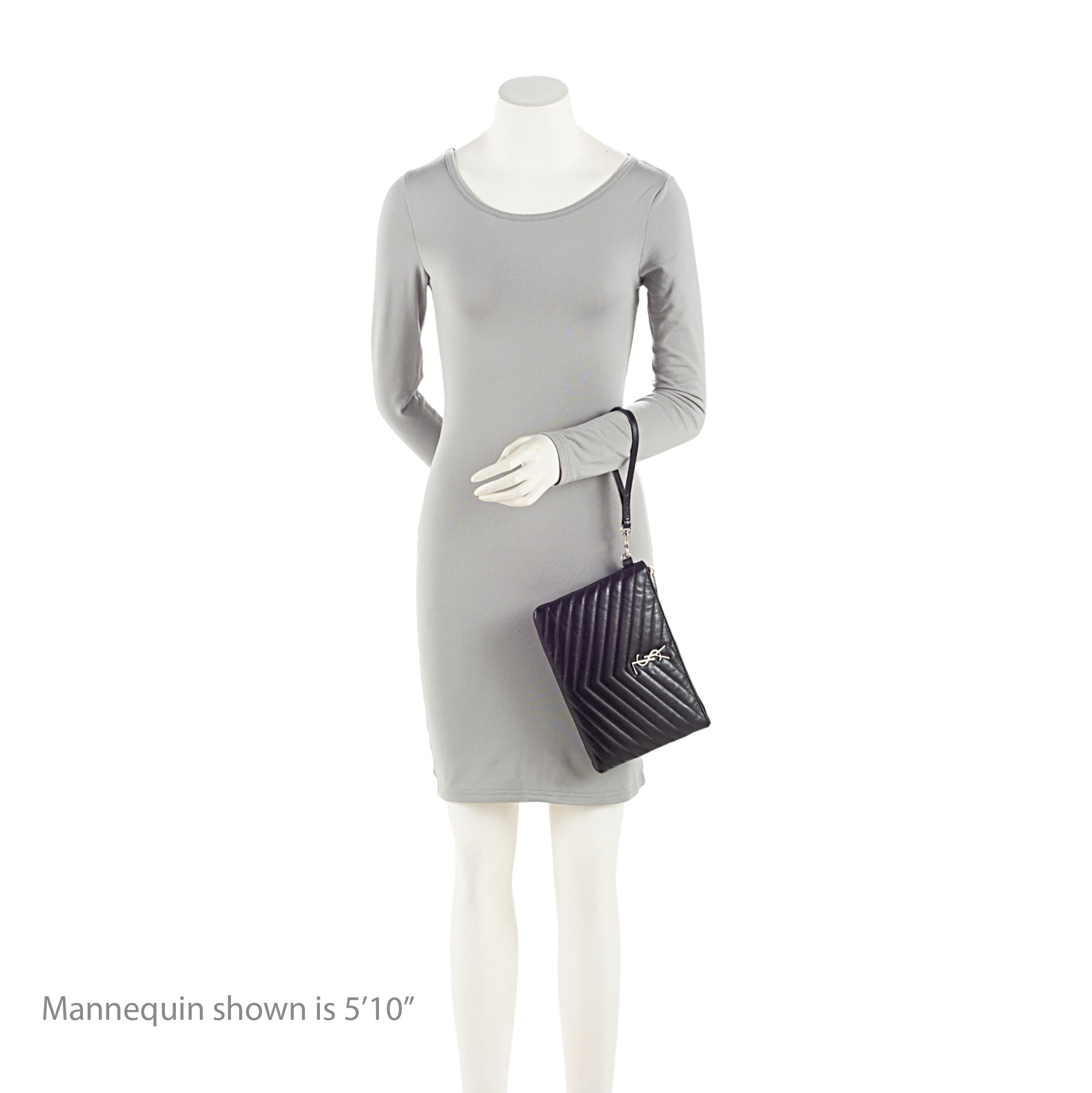 Saint Laurent Matelasse Calfskin Monogram Small Wristlet (SHF-6zoV5w)