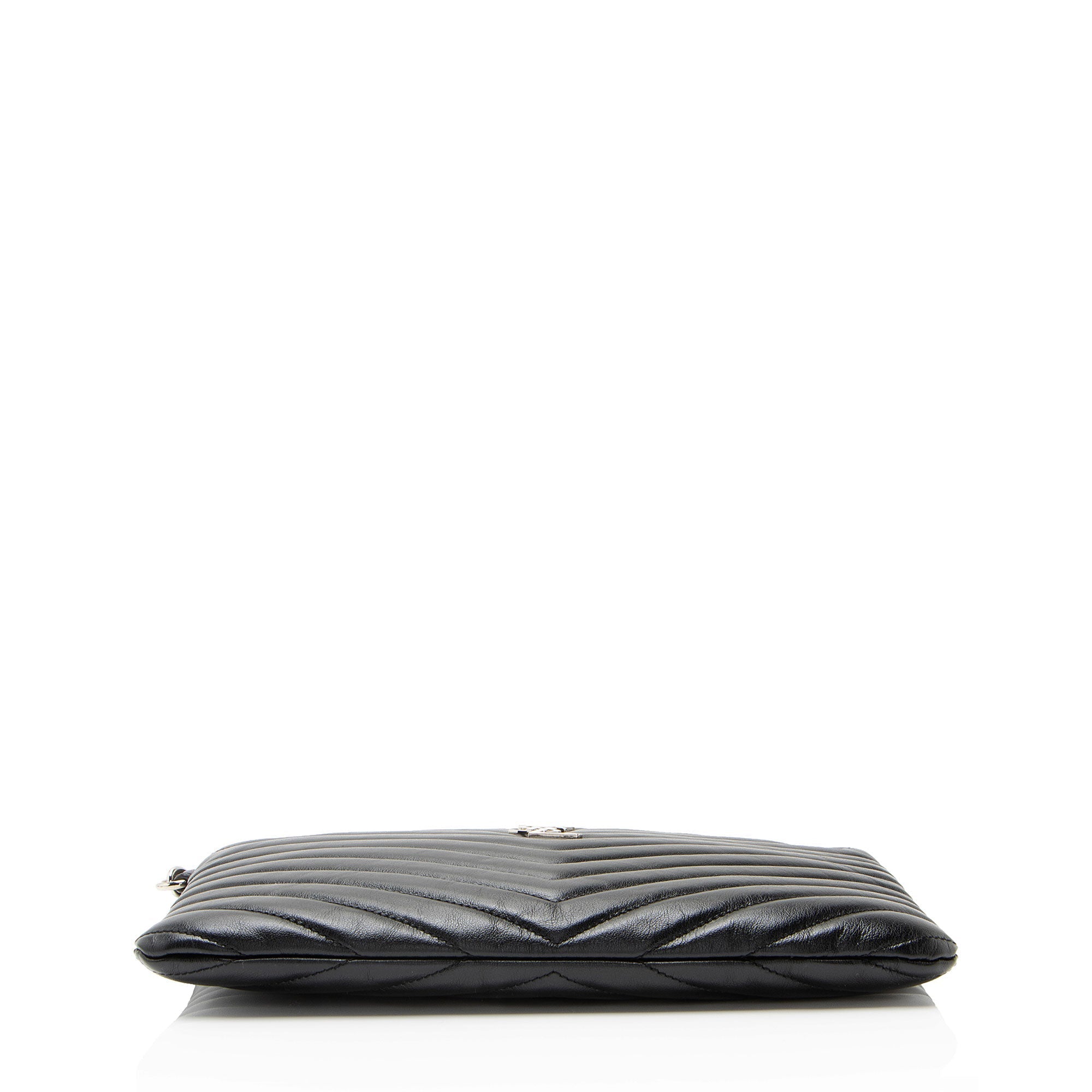 Saint Laurent Matelasse Calfskin Monogram Small Wristlet