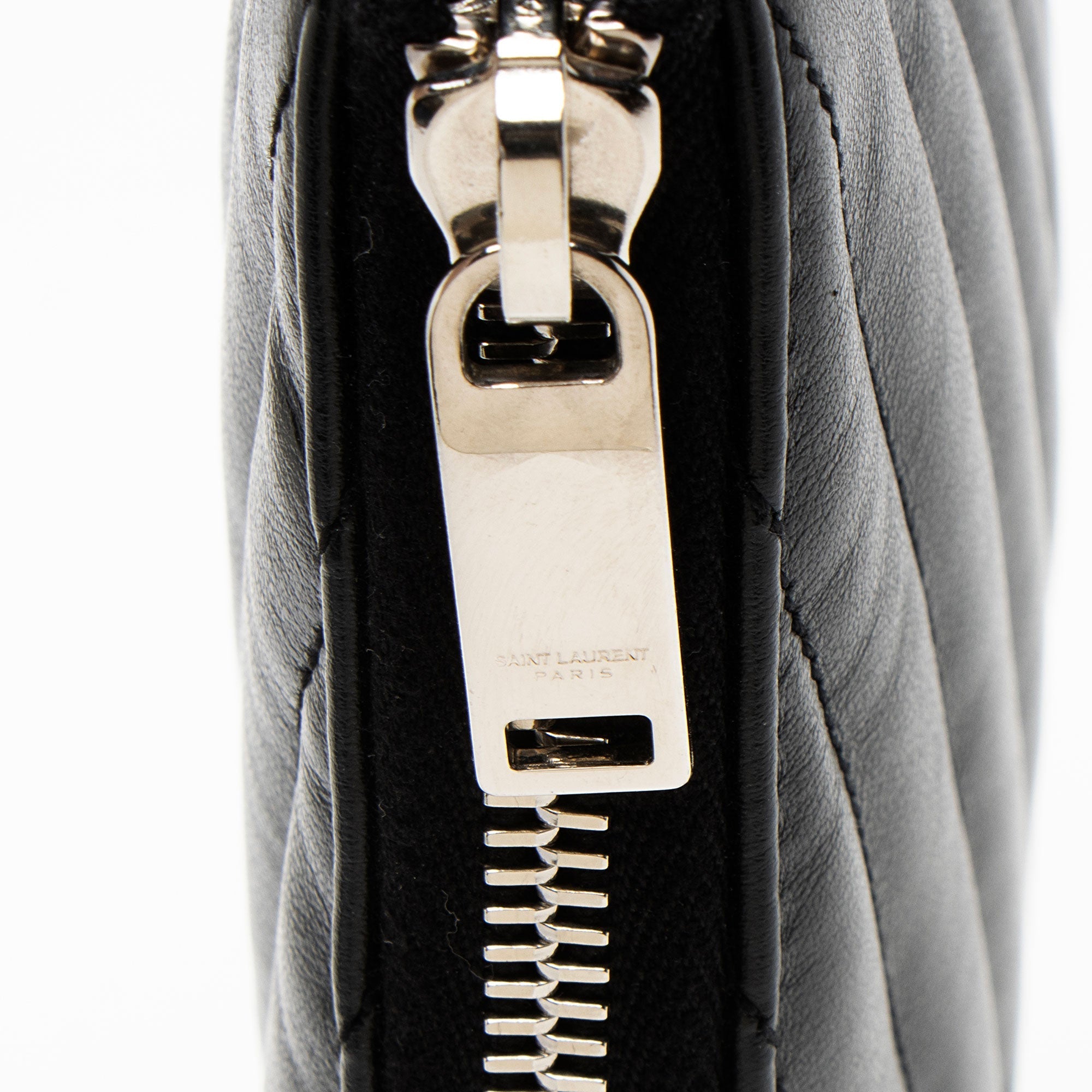 Saint Laurent Matelasse Calfskin Monogram Small Wristlet