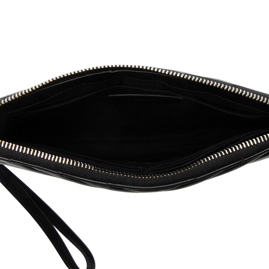 Saint Laurent Matelasse Calfskin Monogram Small Wristlet