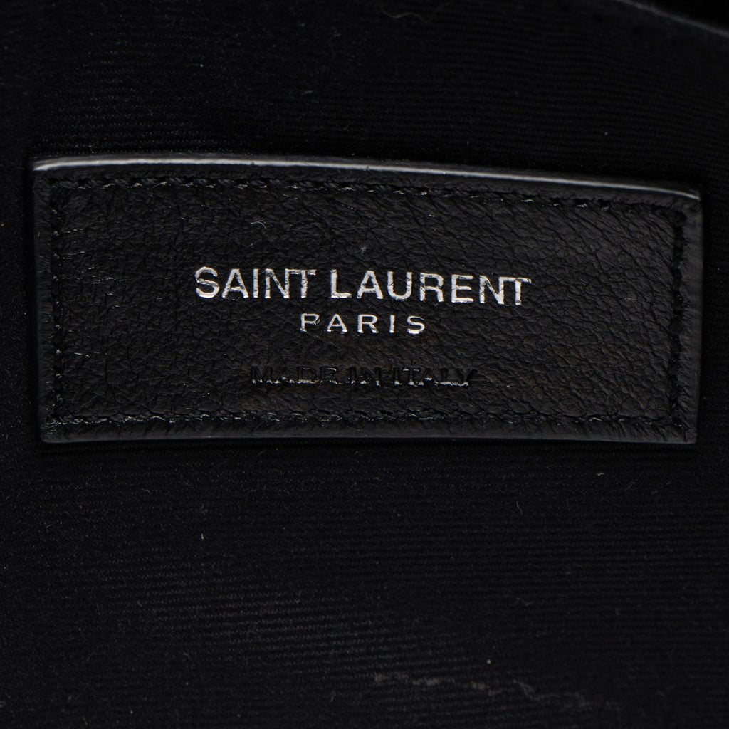 Saint Laurent Matelasse Calfskin Monogram Small Wristlet