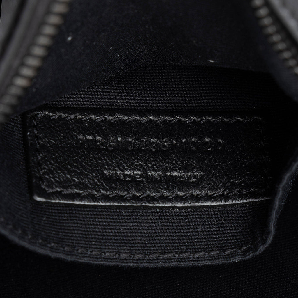 Saint Laurent Matelasse Calfskin Monogram Vinyle Round Camera Bag