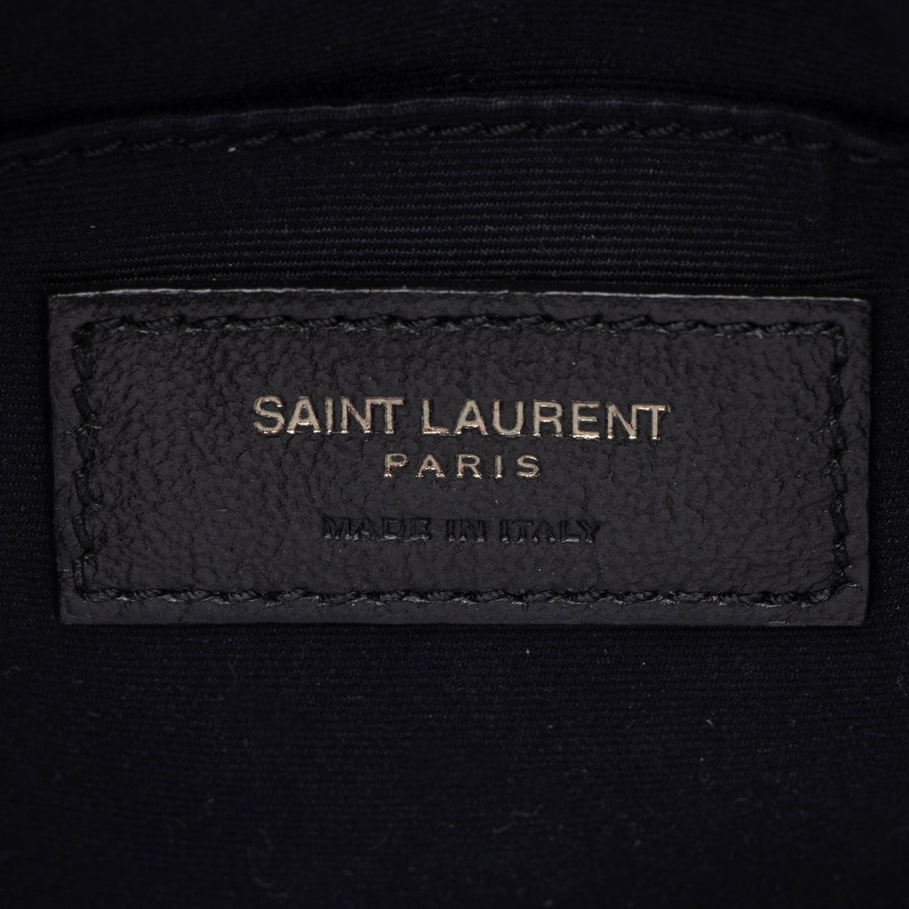 Saint Laurent Matelasse Calfskin Monogram Vinyle Round Camera Bag