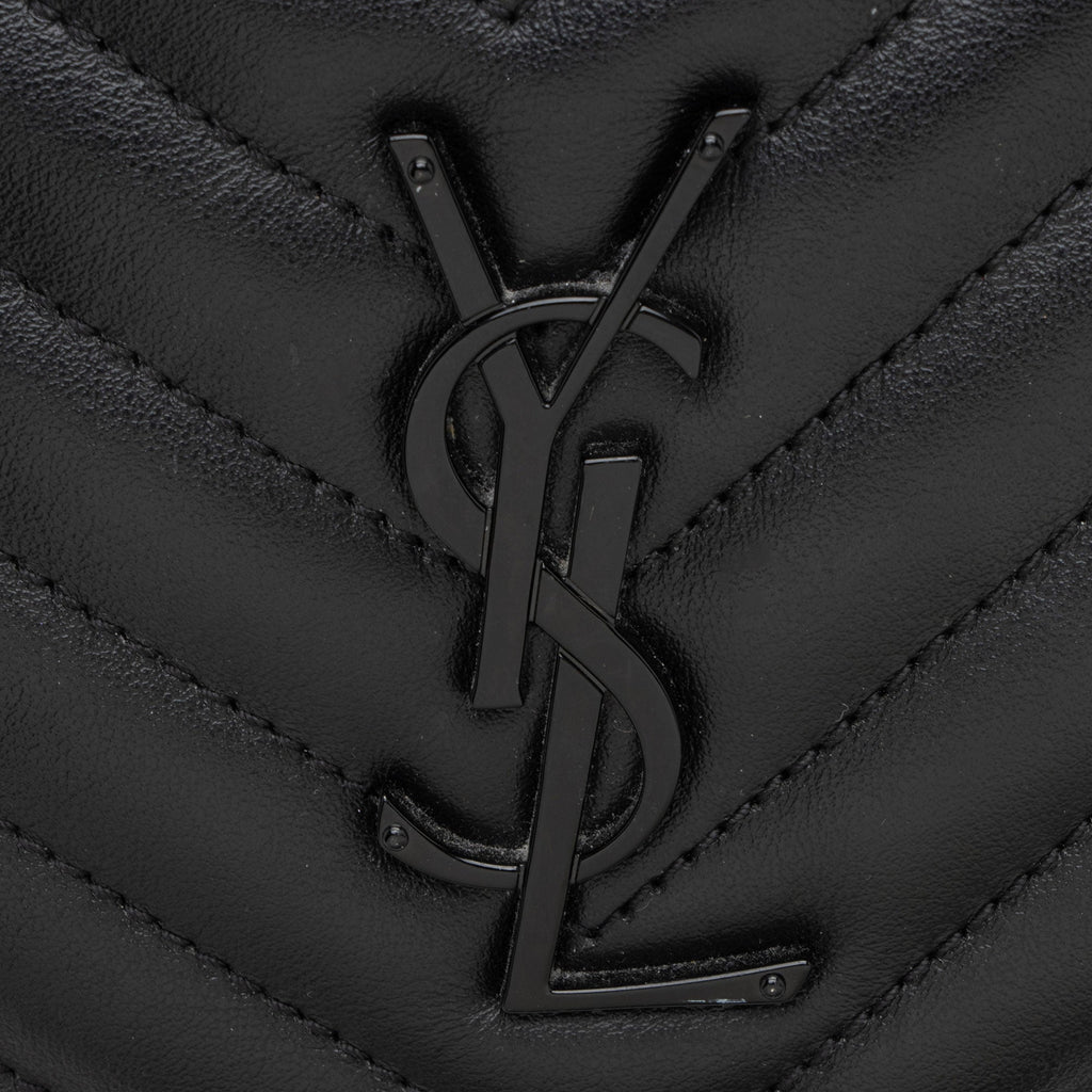 Saint Laurent Matelasse Calfskin Monogram Vinyle Round Camera Bag