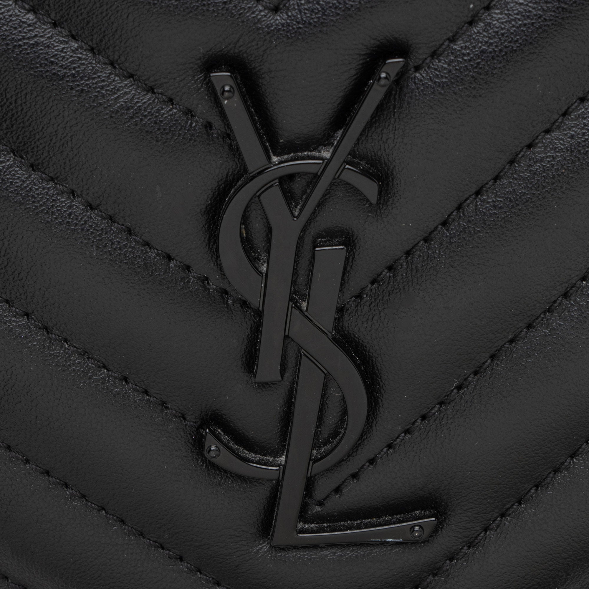 Saint Laurent Matelasse Calfskin Monogram Vinyle Round Camera Bag