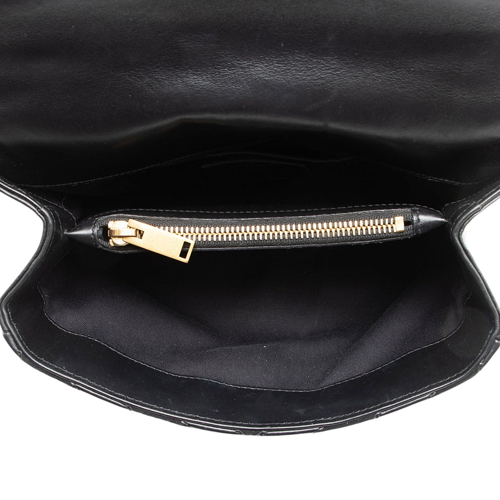 Saint Laurent Matelasse Calfskin Suede Monogram College Medium Shoulder Bag (SHF-UA4qfG)