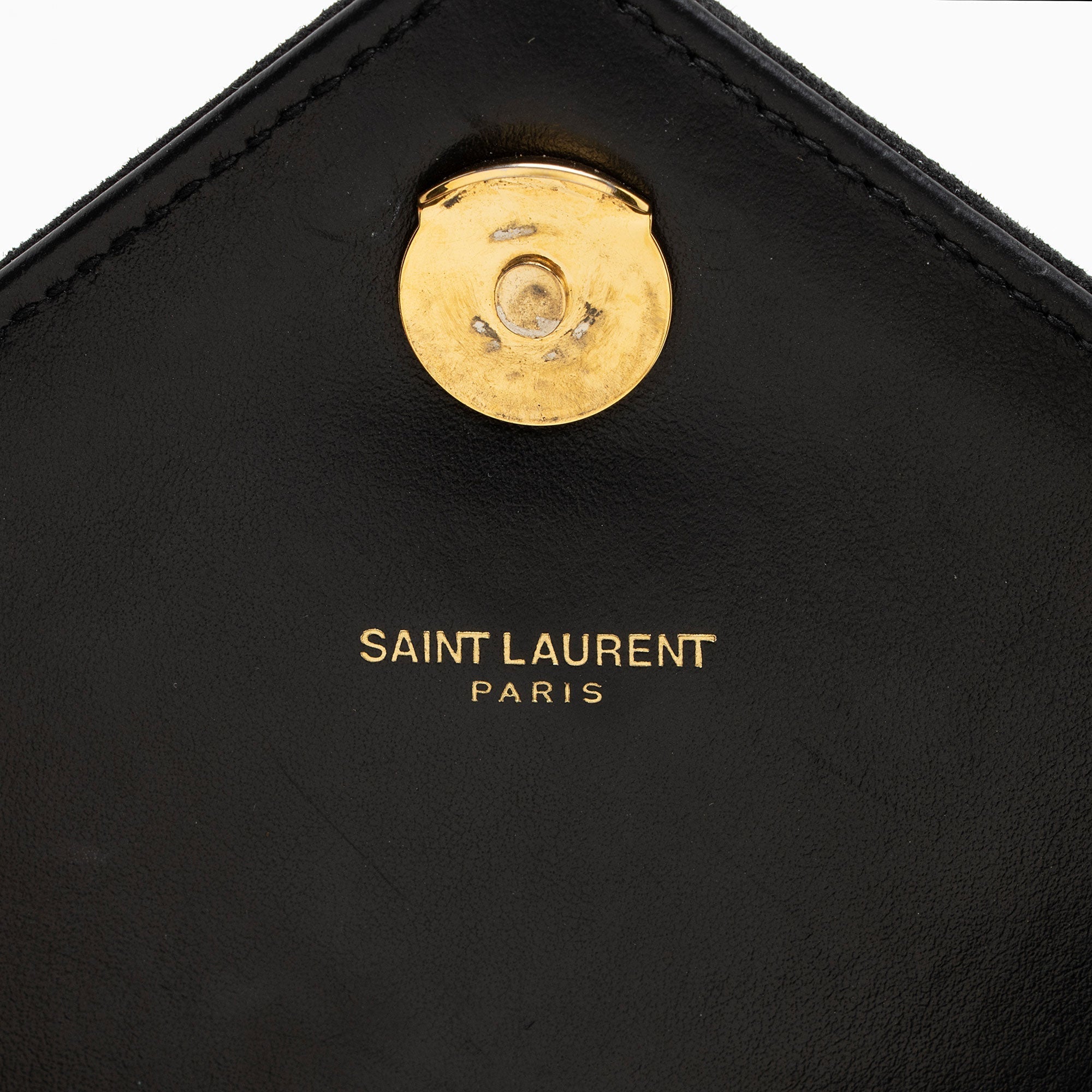 Saint Laurent Matelasse Calfskin Suede Monogram College Medium Shoulder Bag (SHF-UA4qfG)