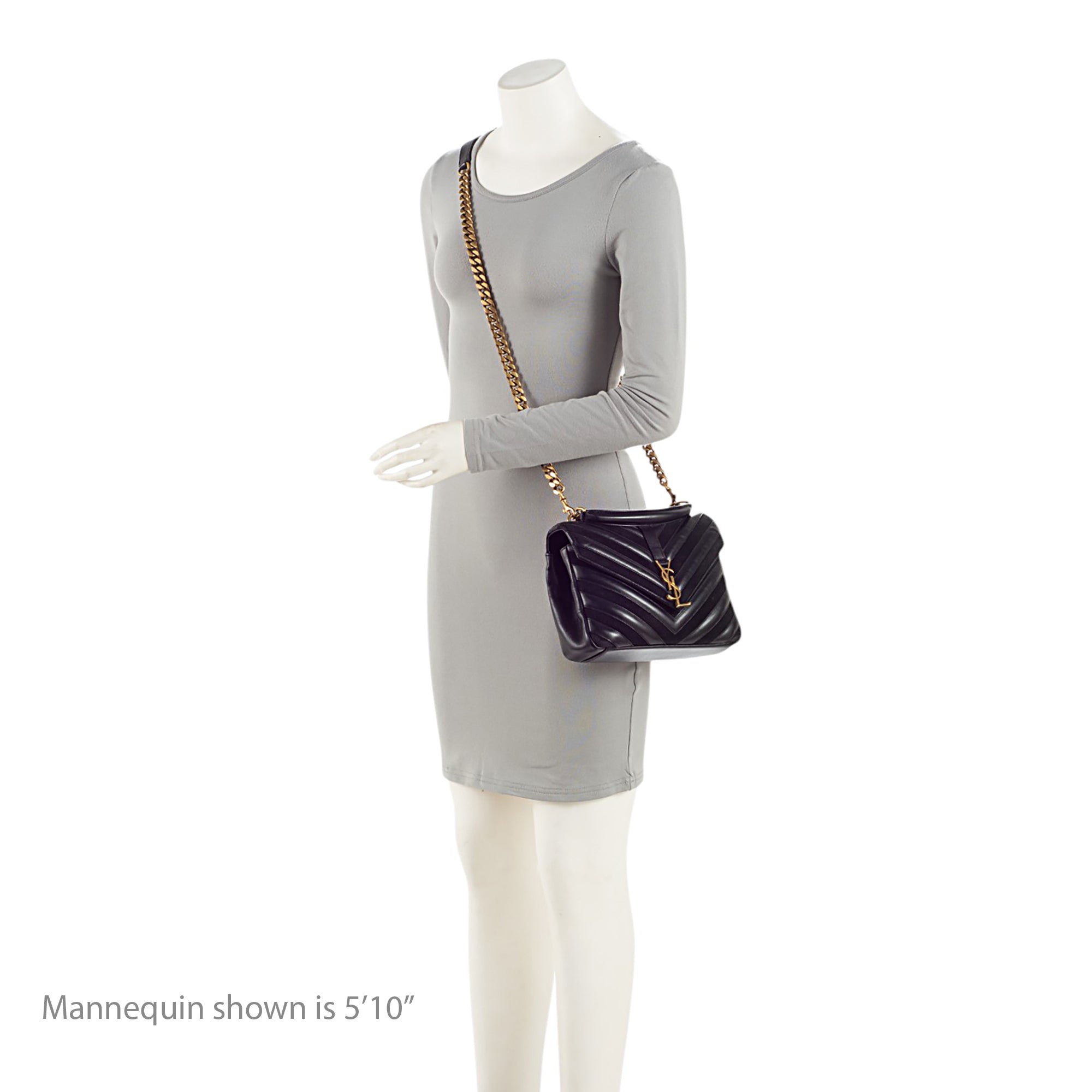Saint Laurent Matelasse Calfskin Suede Monogram College Medium Shoulder Bag