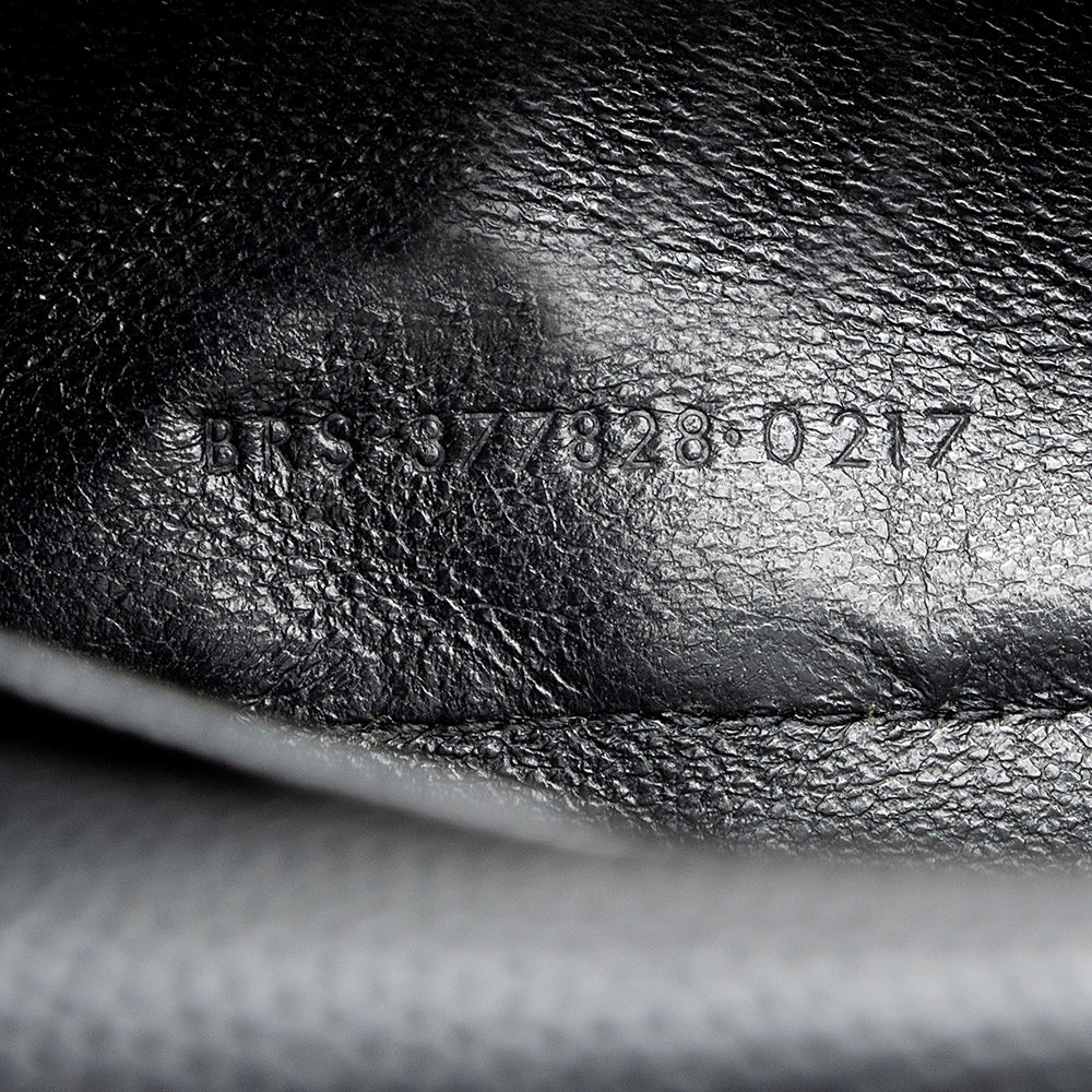 Saint Laurent Matelasse Grain de Poudre Matte Black Monogram Chain Wallet - FINAL SALE (SHF-20467)