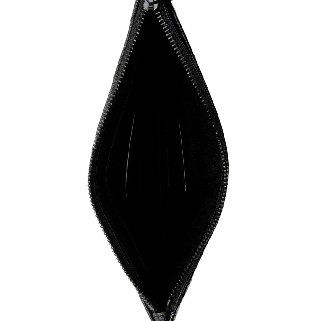 Saint Laurent Matelasse Grain de Poudre Monogram Bill Pouch (SHF-sKwgXB)